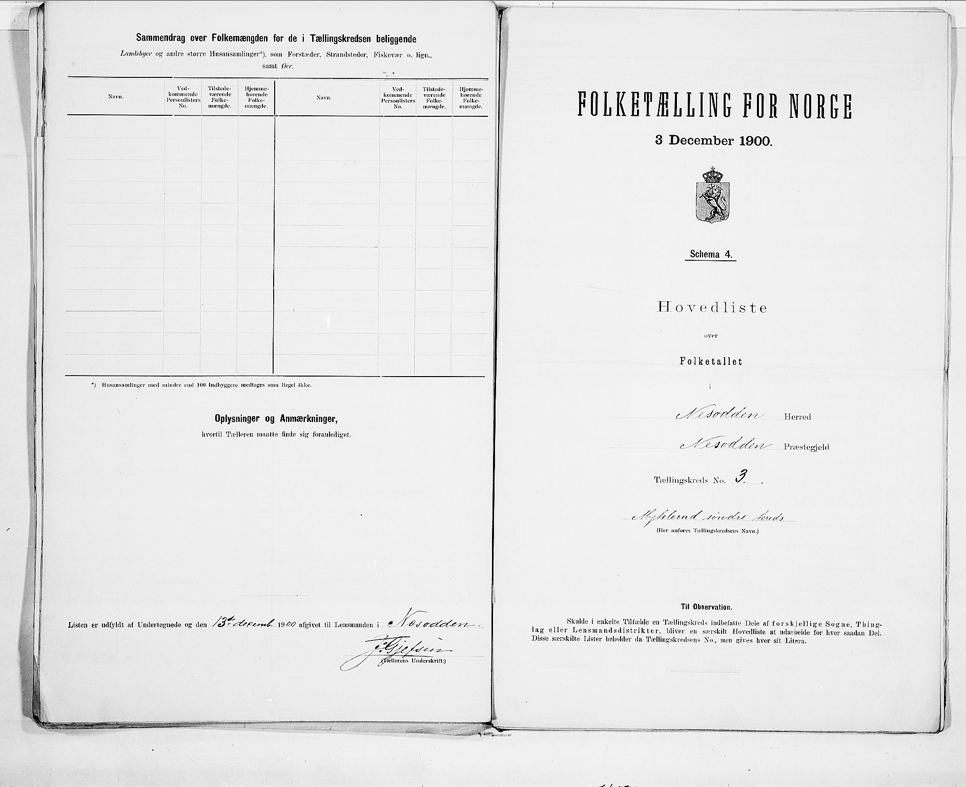 SAO, 1900 census for Nesodden, 1900, p. 8