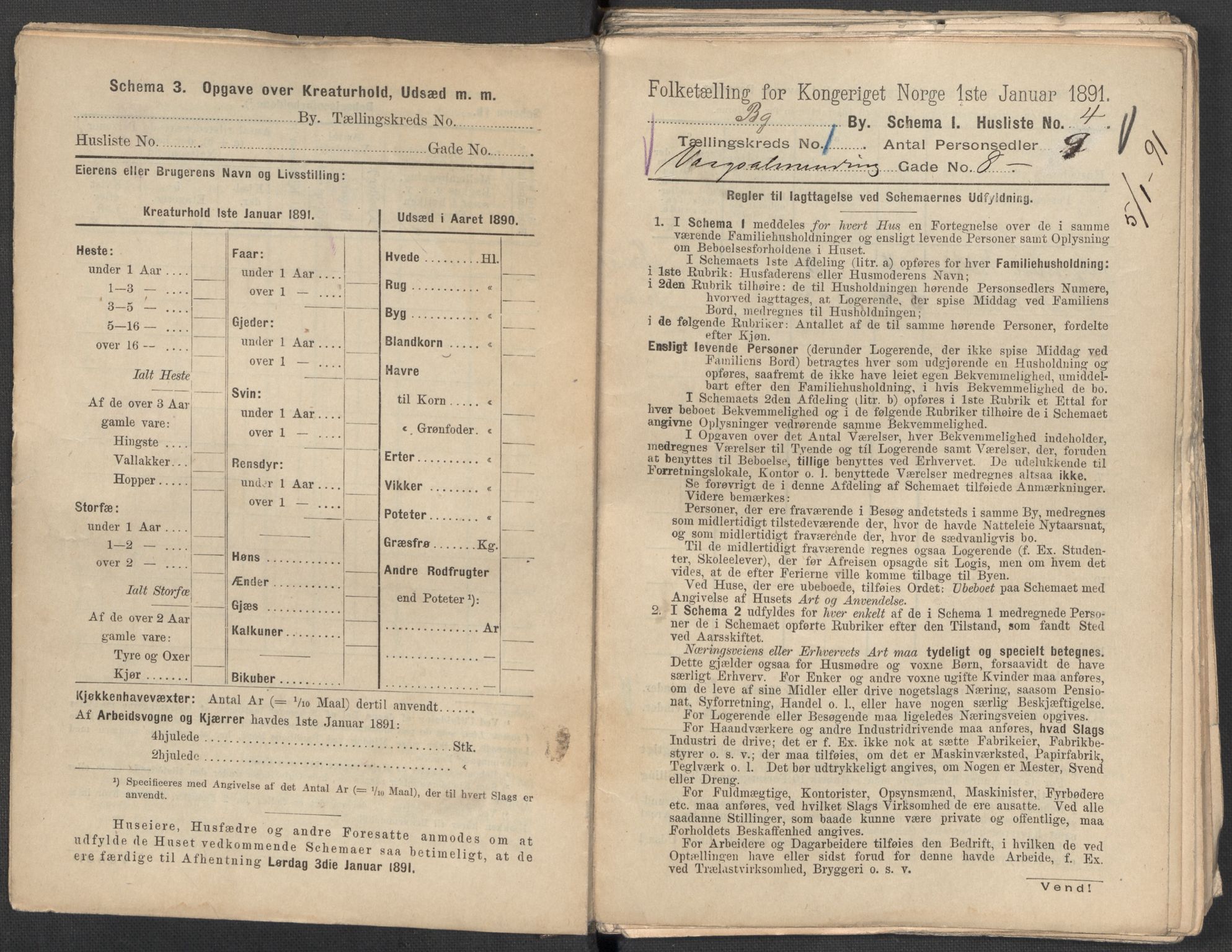 RA, 1891 Census for 1301 Bergen, 1891, p. 156