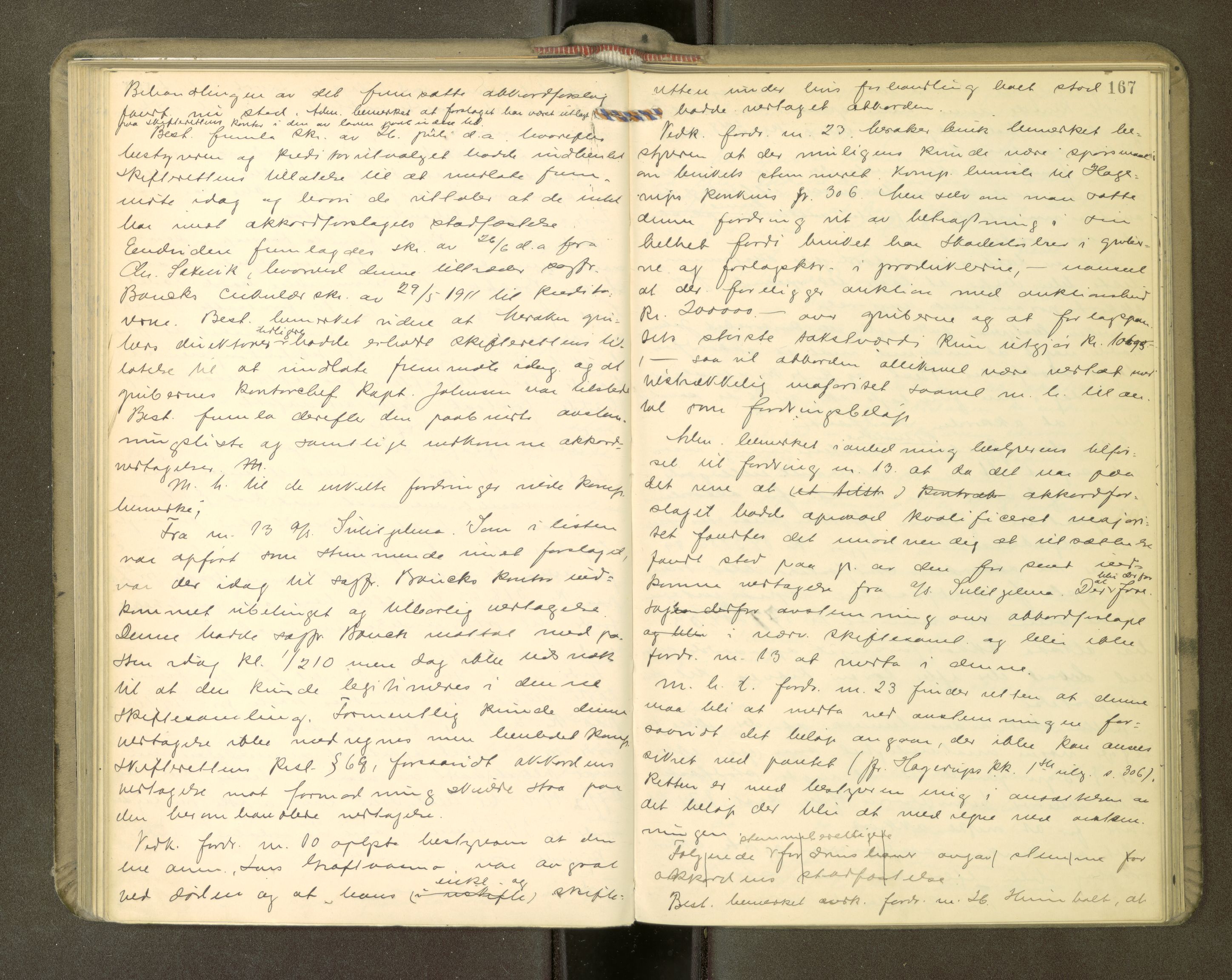 Stjør- og Verdal sorenskriveri, AV/SAT-A-4167/1/3/3B/L0011: Skifteforhandlingsprotokoll, 1909-1912, p. 167