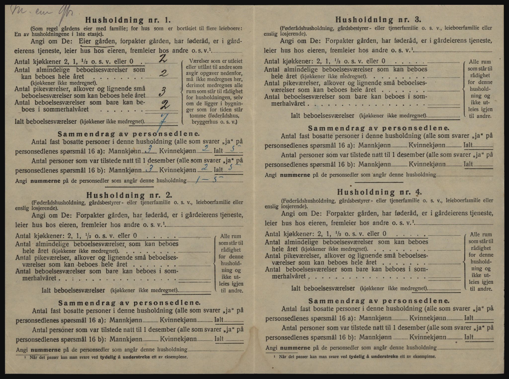 SAT, 1920 census for Strinda, 1920, p. 2911