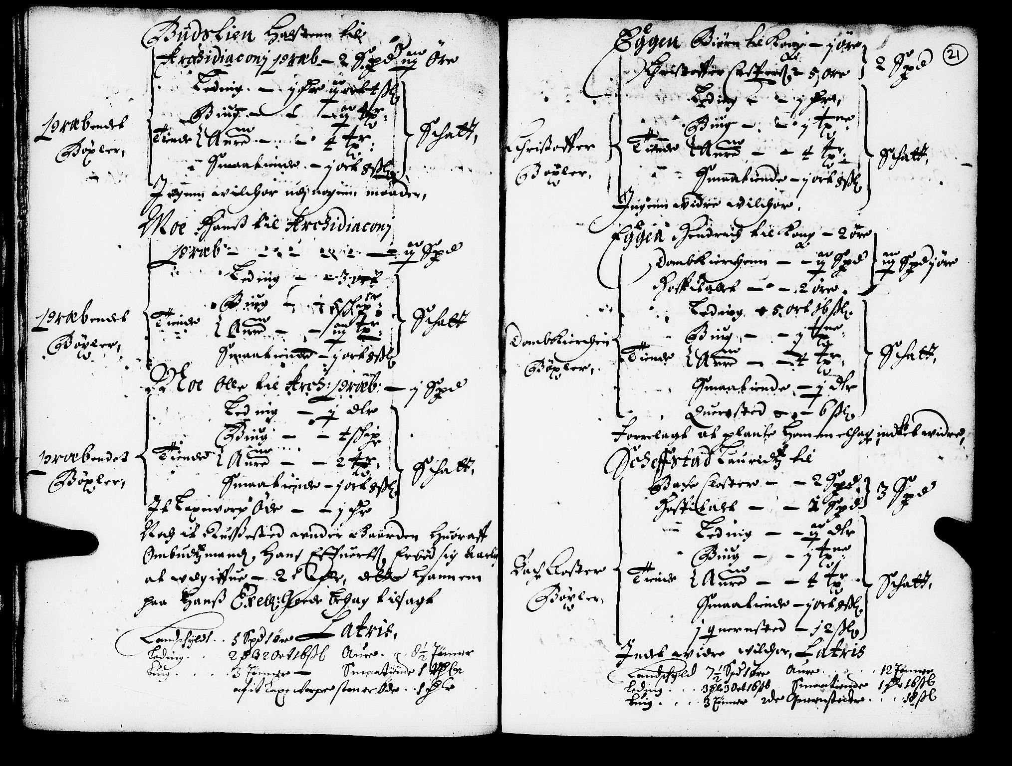 Rentekammeret inntil 1814, Realistisk ordnet avdeling, AV/RA-EA-4070/N/Nb/Nba/L0052: Strinda len, 1667, p. 20b-21a