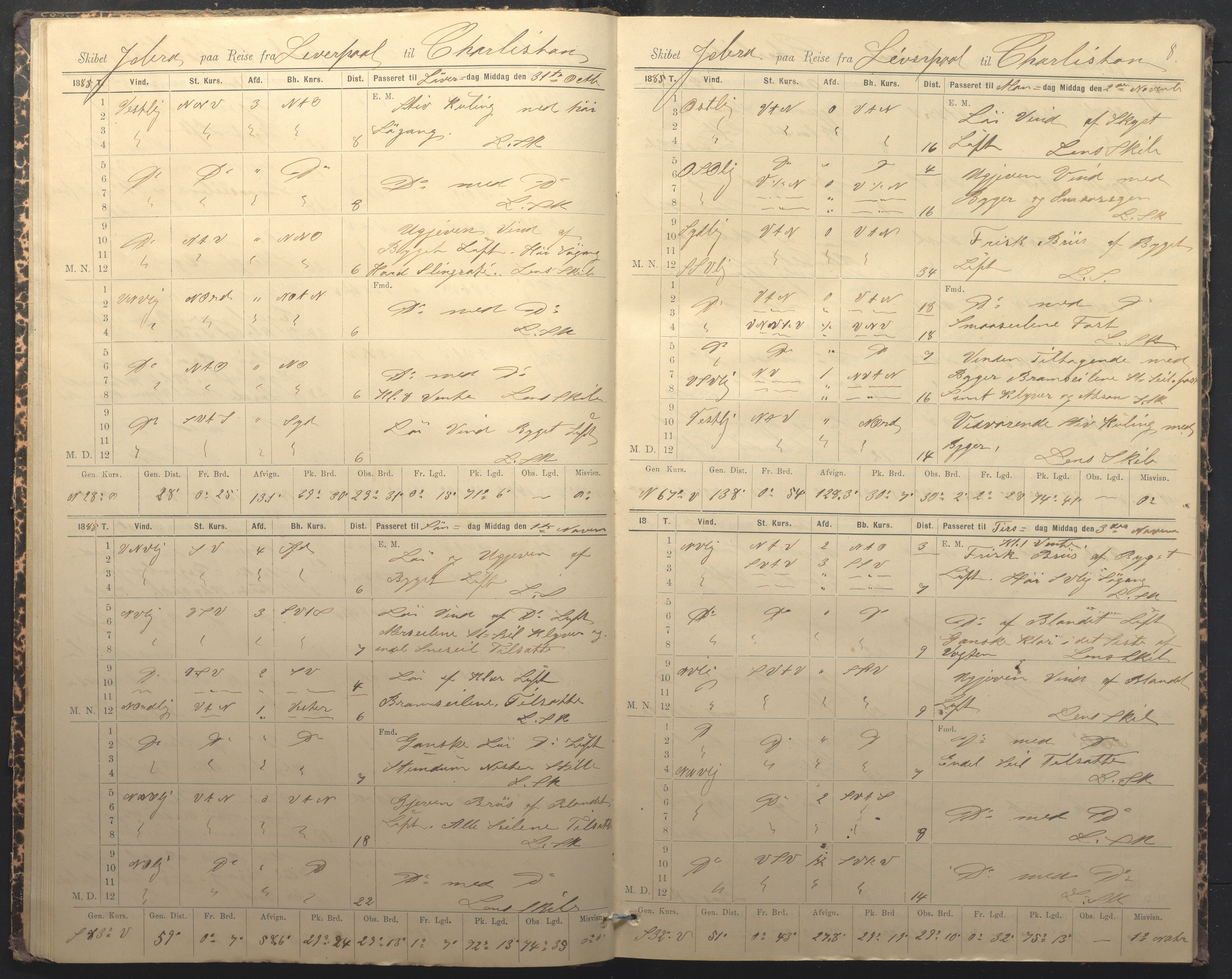 Fartøysarkivet, AAKS/PA-1934/F/L0184/0012: Flere fartøy (se mappenivå) / Jeba (skip), 1885-1886, p. 8