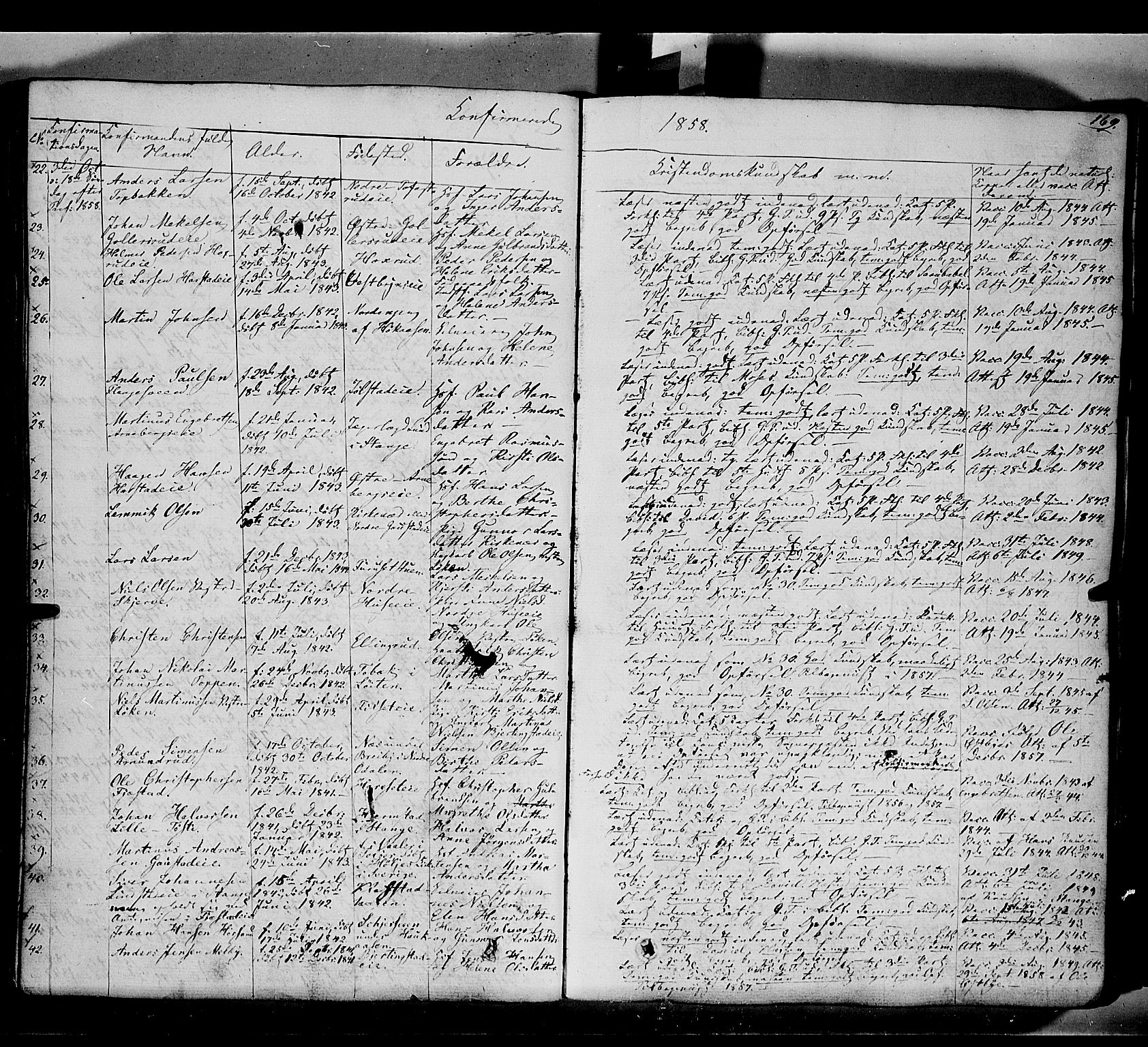 Romedal prestekontor, AV/SAH-PREST-004/K/L0004: Parish register (official) no. 4, 1847-1861, p. 169