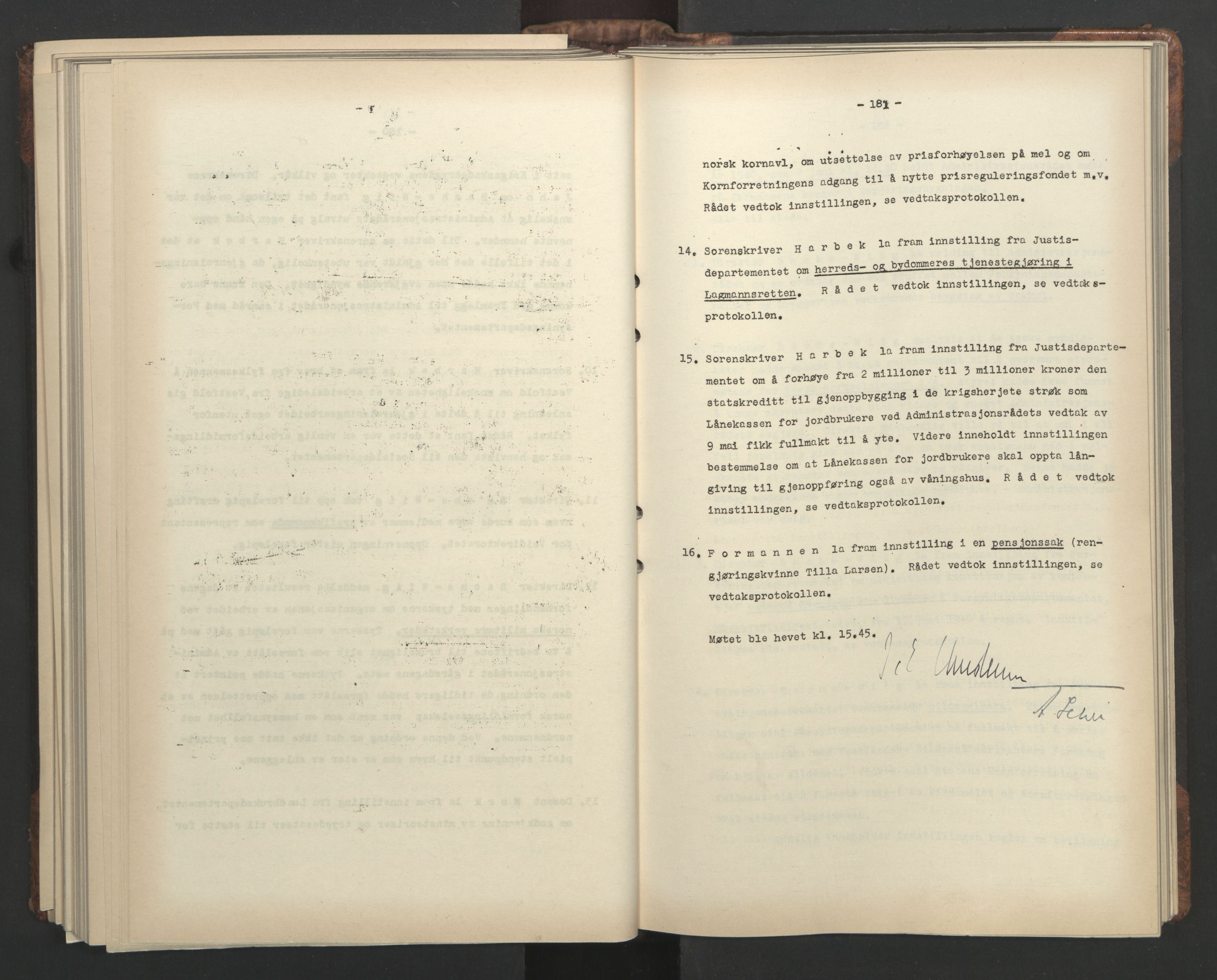 Administrasjonsrådet, AV/RA-S-1004/A/L0001: Møteprotokoll med tillegg 15/4-25/9, 1940, p. 181