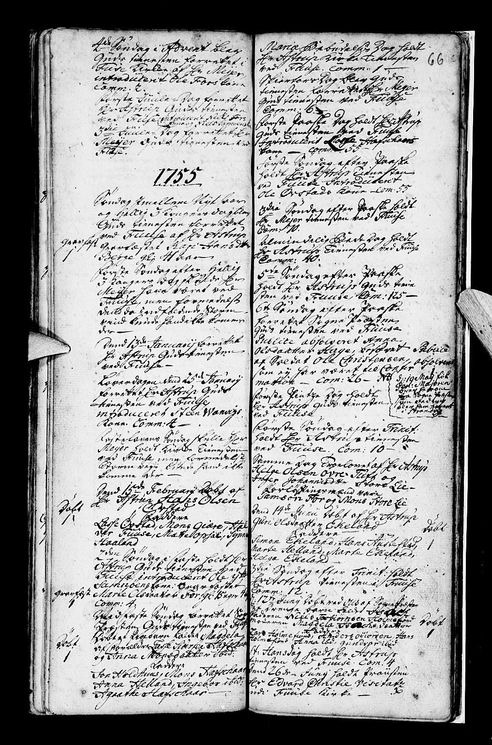 Os sokneprestembete, SAB/A-99929: Parish register (official) no. A 7, 1723-1760, p. 66