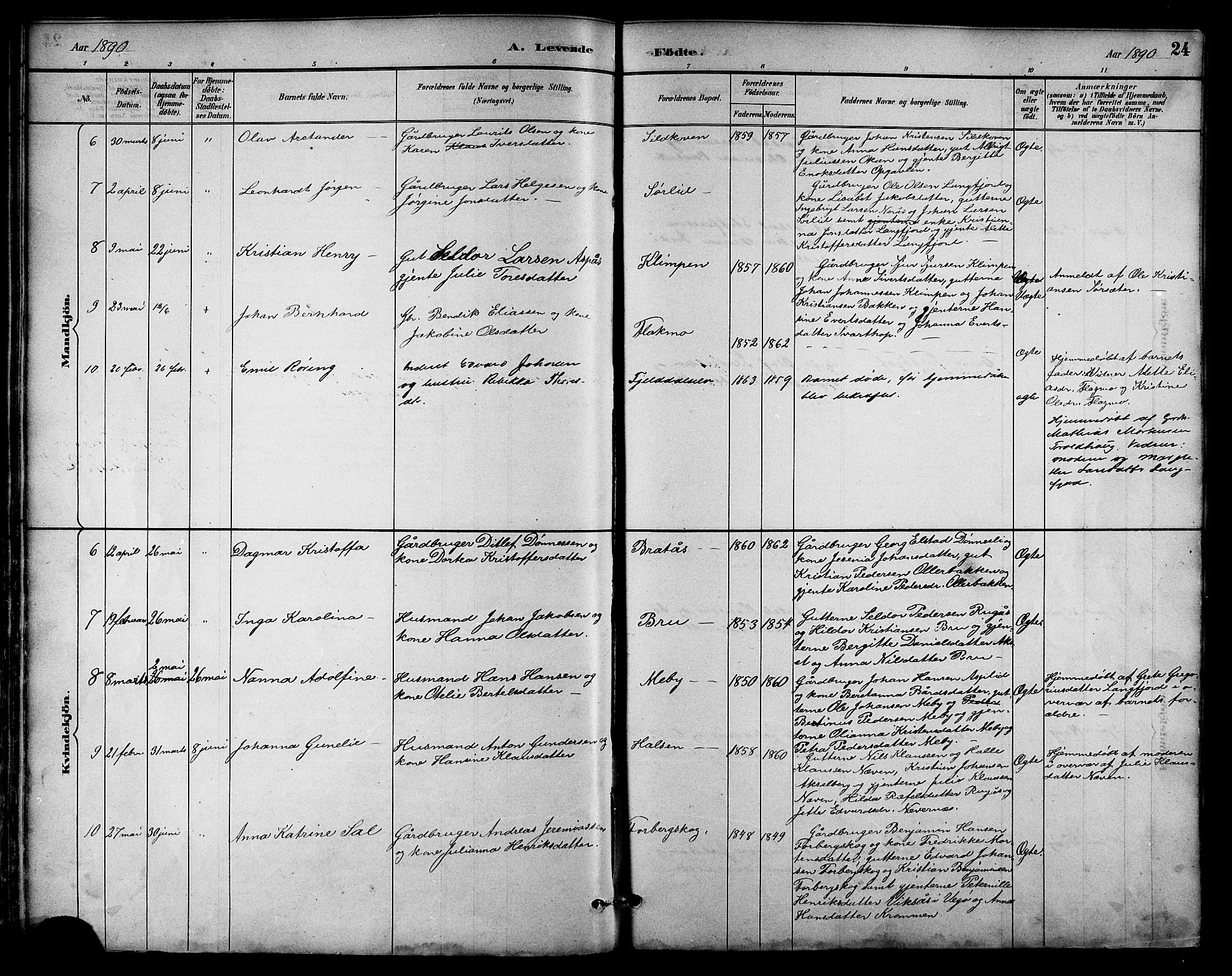 Ministerialprotokoller, klokkerbøker og fødselsregistre - Nordland, AV/SAT-A-1459/814/L0230: Parish register (copy) no. 814C03, 1884-1911, p. 24