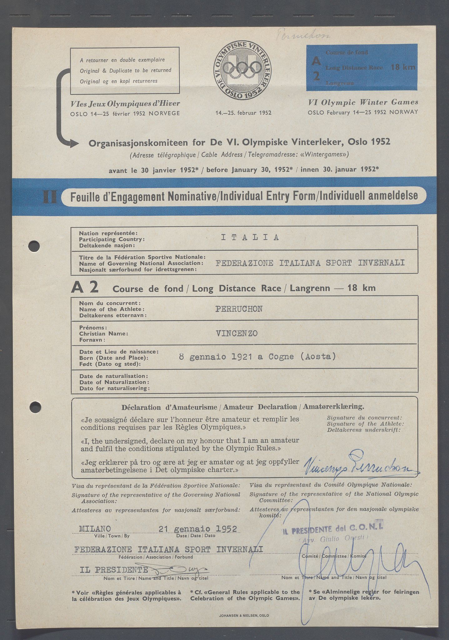 Organisasjonskomiteen for de VI. olympiske vinterleker, OBA/A-20130/H/Ha, 1951-1952, p. 104