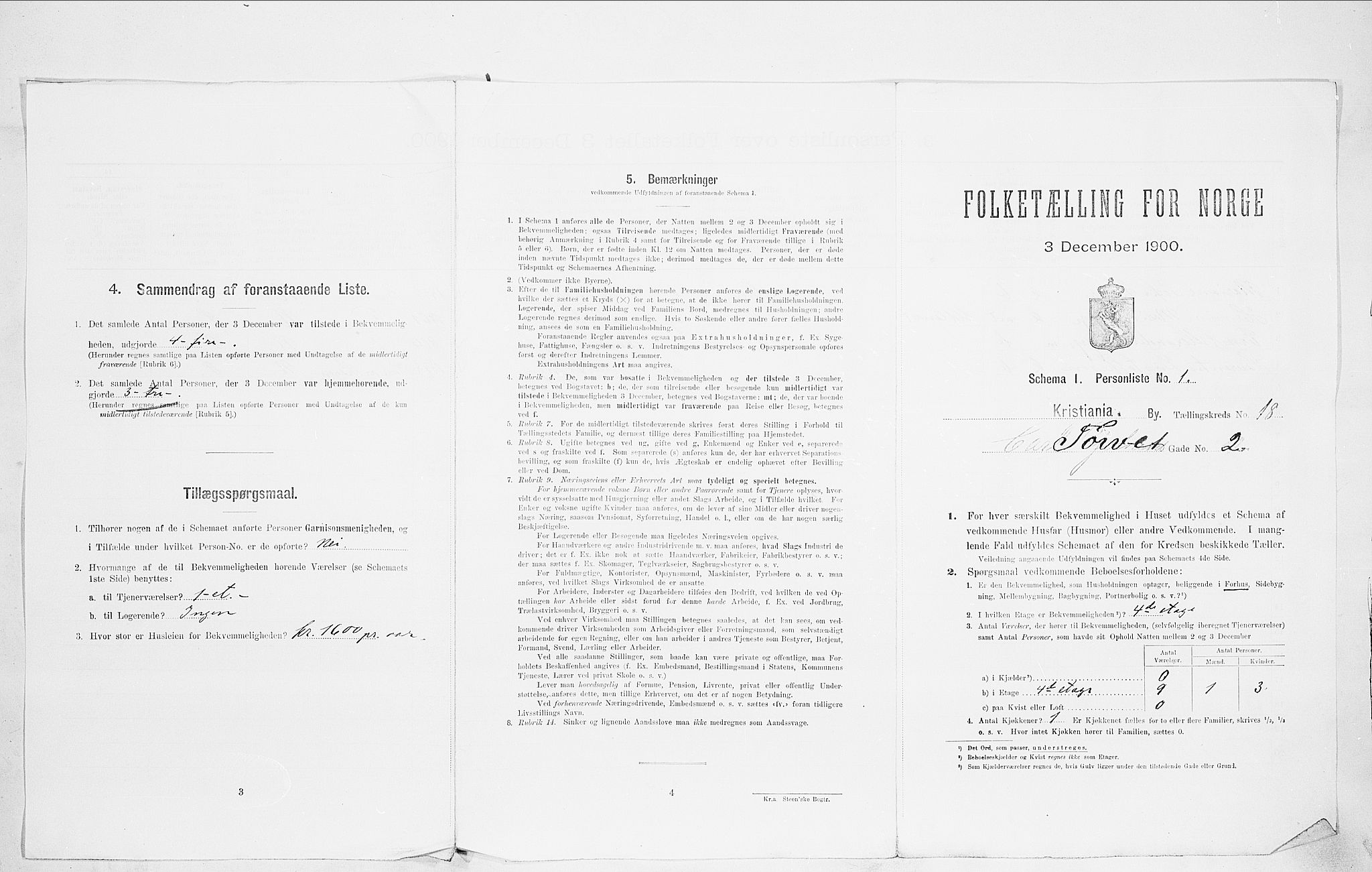 SAO, 1900 census for Kristiania, 1900, p. 103344