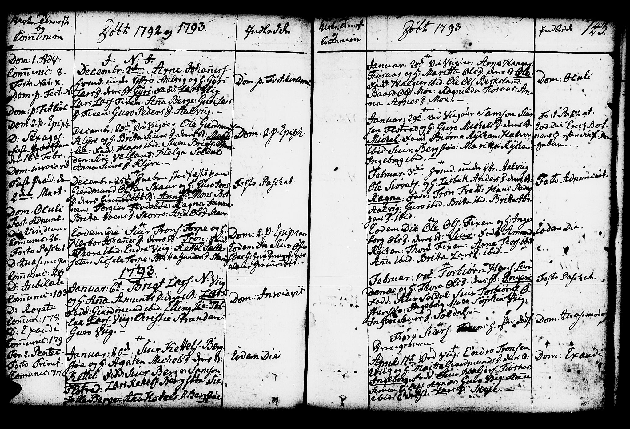 Kvam sokneprestembete, AV/SAB-A-76201/H/Haa: Parish register (official) no. A 4, 1743-1795, p. 143