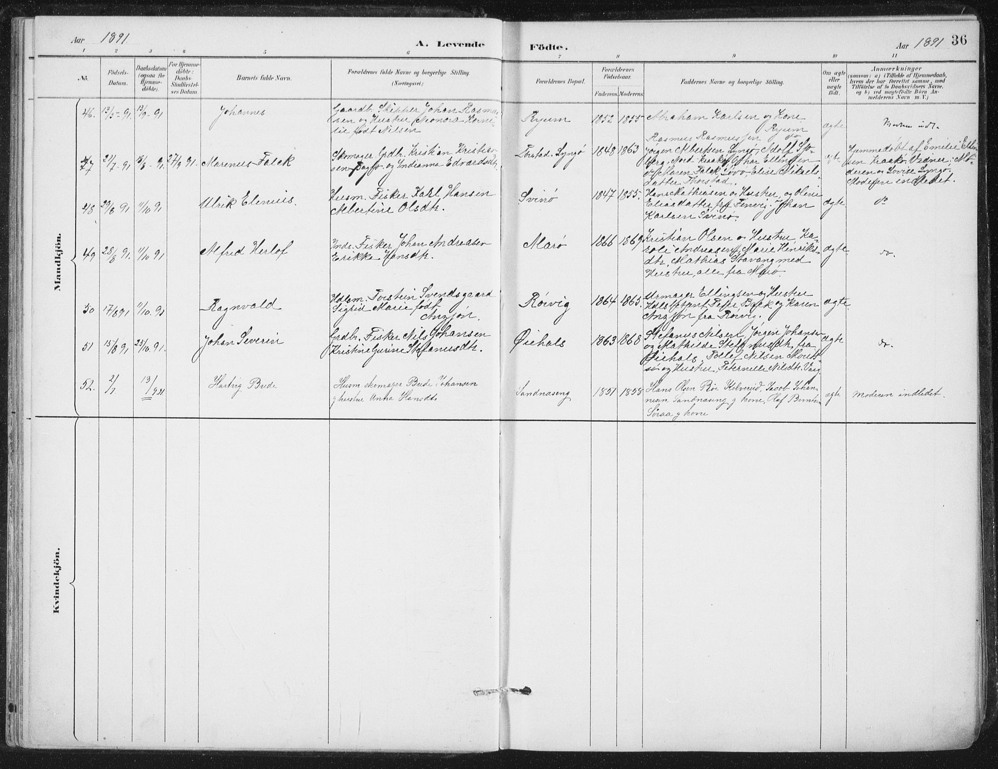 Ministerialprotokoller, klokkerbøker og fødselsregistre - Nord-Trøndelag, AV/SAT-A-1458/784/L0673: Parish register (official) no. 784A08, 1888-1899, p. 36