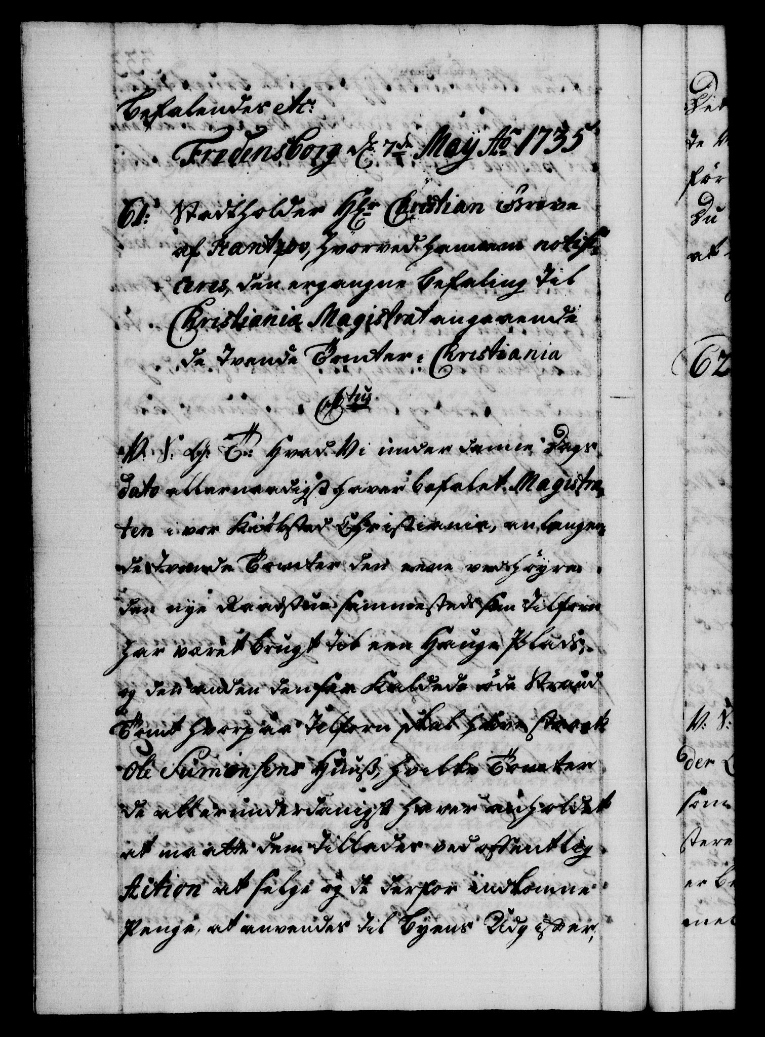 Danske Kanselli 1572-1799, AV/RA-EA-3023/F/Fc/Fca/Fcab/L0026: Norske tegnelser, 1734-1735, p. 333b