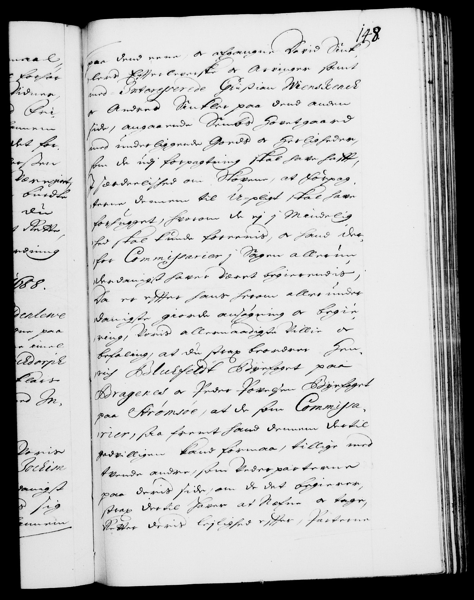 Danske Kanselli 1572-1799, AV/RA-EA-3023/F/Fc/Fca/Fcab/L0014: Norske tegnelser (mikrofilm), 1688-1691, p. 148a