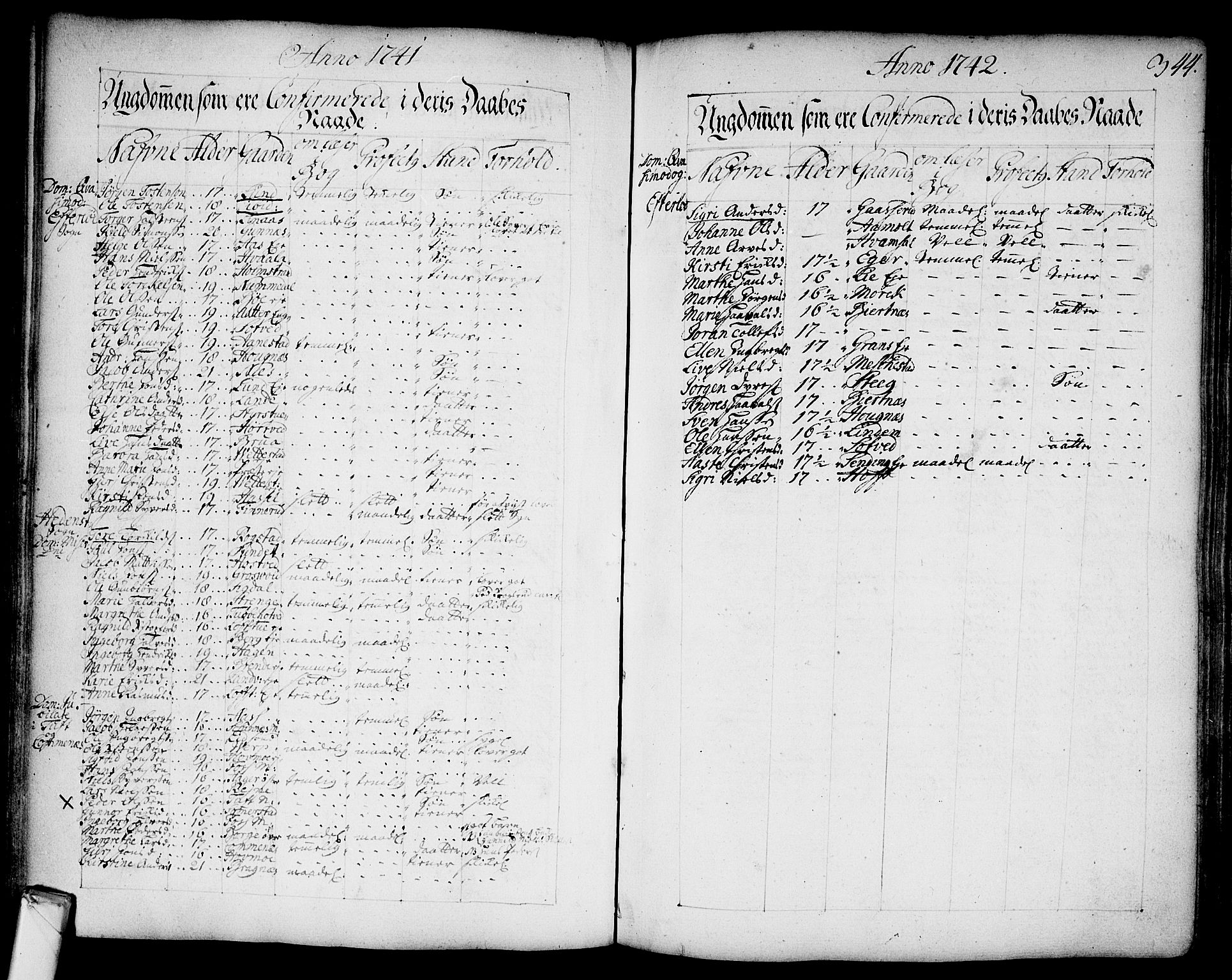 Sandsvær kirkebøker, AV/SAKO-A-244/F/Fa/L0002a: Parish register (official) no. I 2, 1725-1809, p. 344