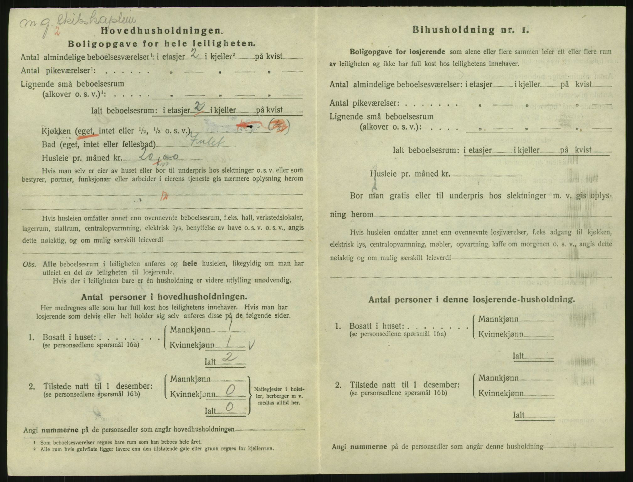 SAK, 1920 census for Arendal, 1920, p. 8301