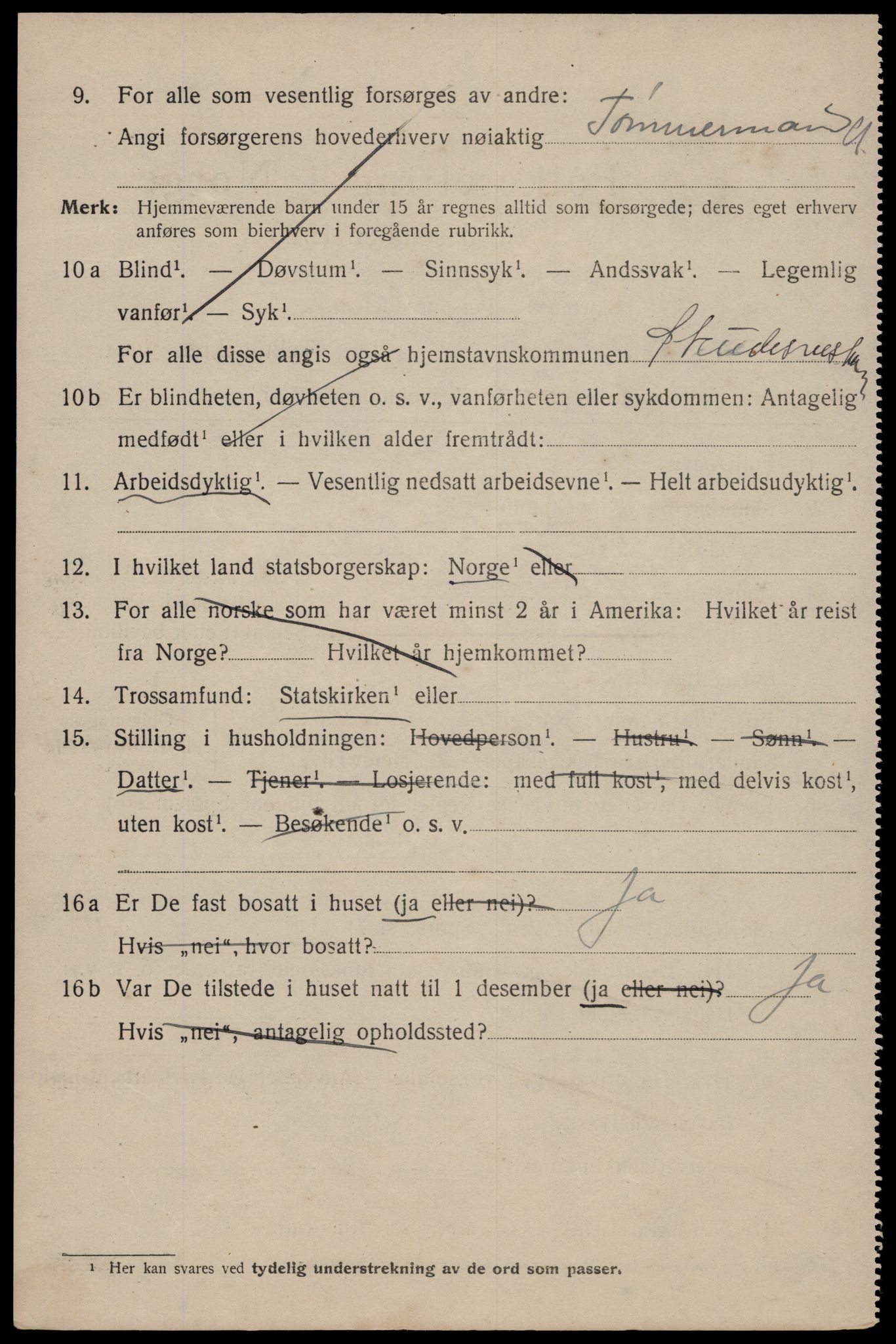 SAST, 1920 census for Skudeneshavn, 1920, p. 1391