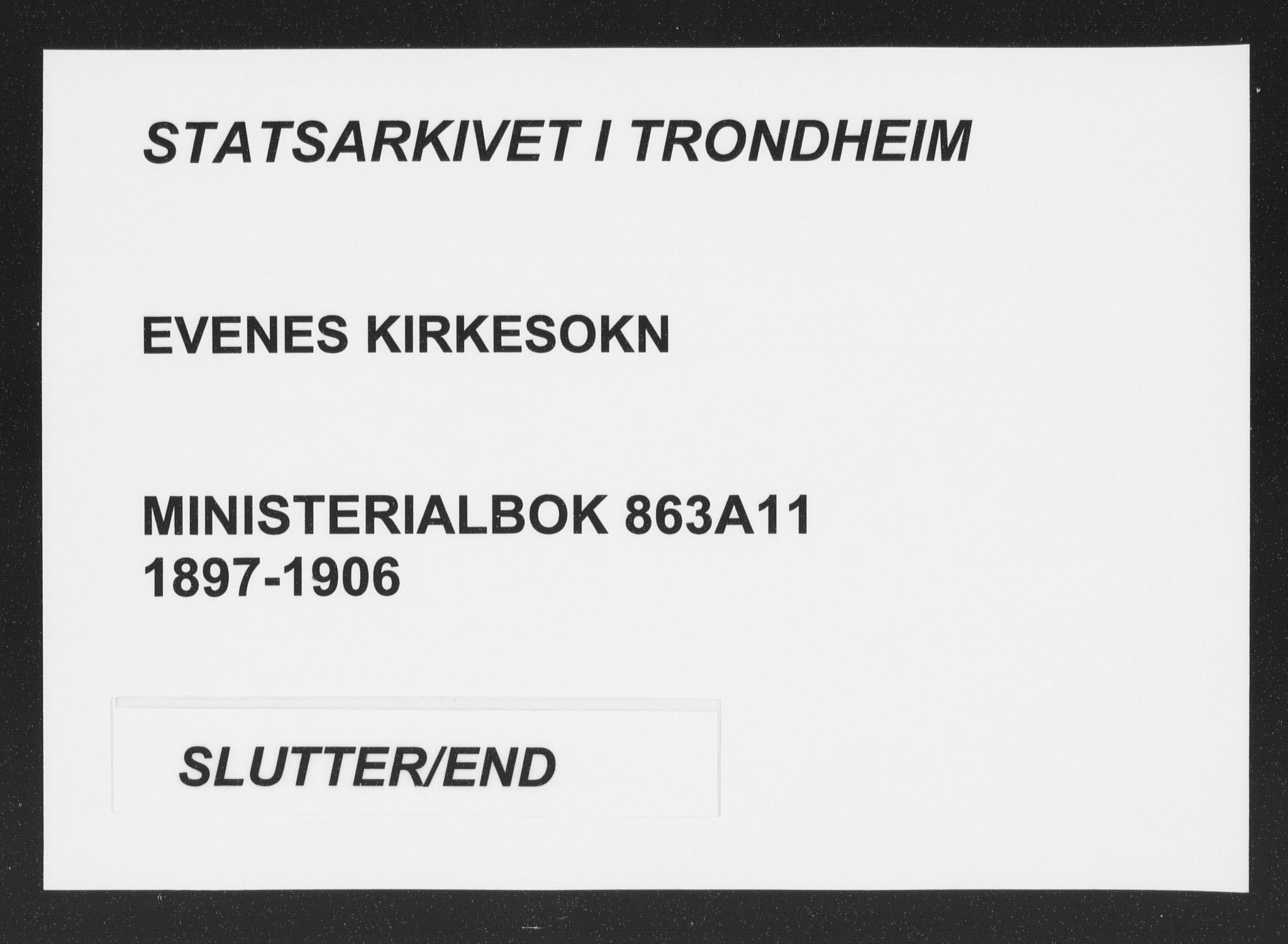 Ministerialprotokoller, klokkerbøker og fødselsregistre - Nordland, SAT/A-1459/863/L0899: Parish register (official) no. 863A11, 1897-1906