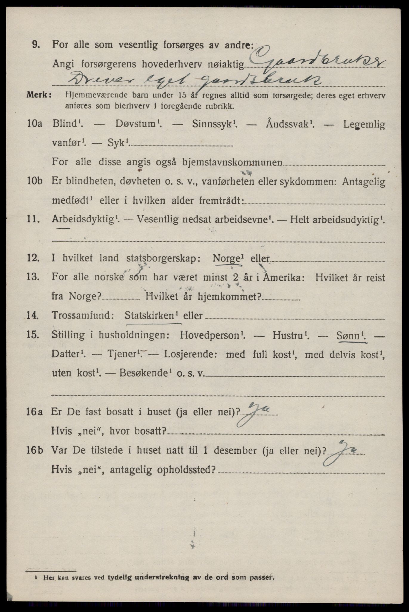 SAST, 1920 census for Hjelmeland, 1920, p. 3366