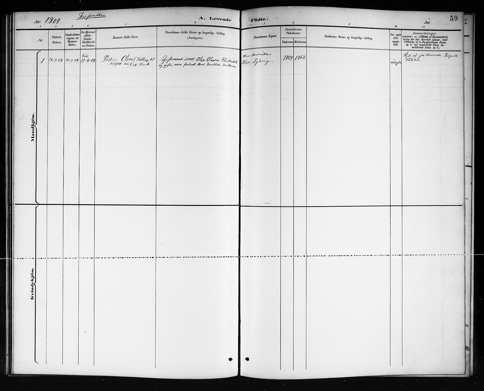 Mo kirkebøker, AV/SAKO-A-286/G/Ga/L0002: Parish register (copy) no. I 2, 1892-1914, p. 59