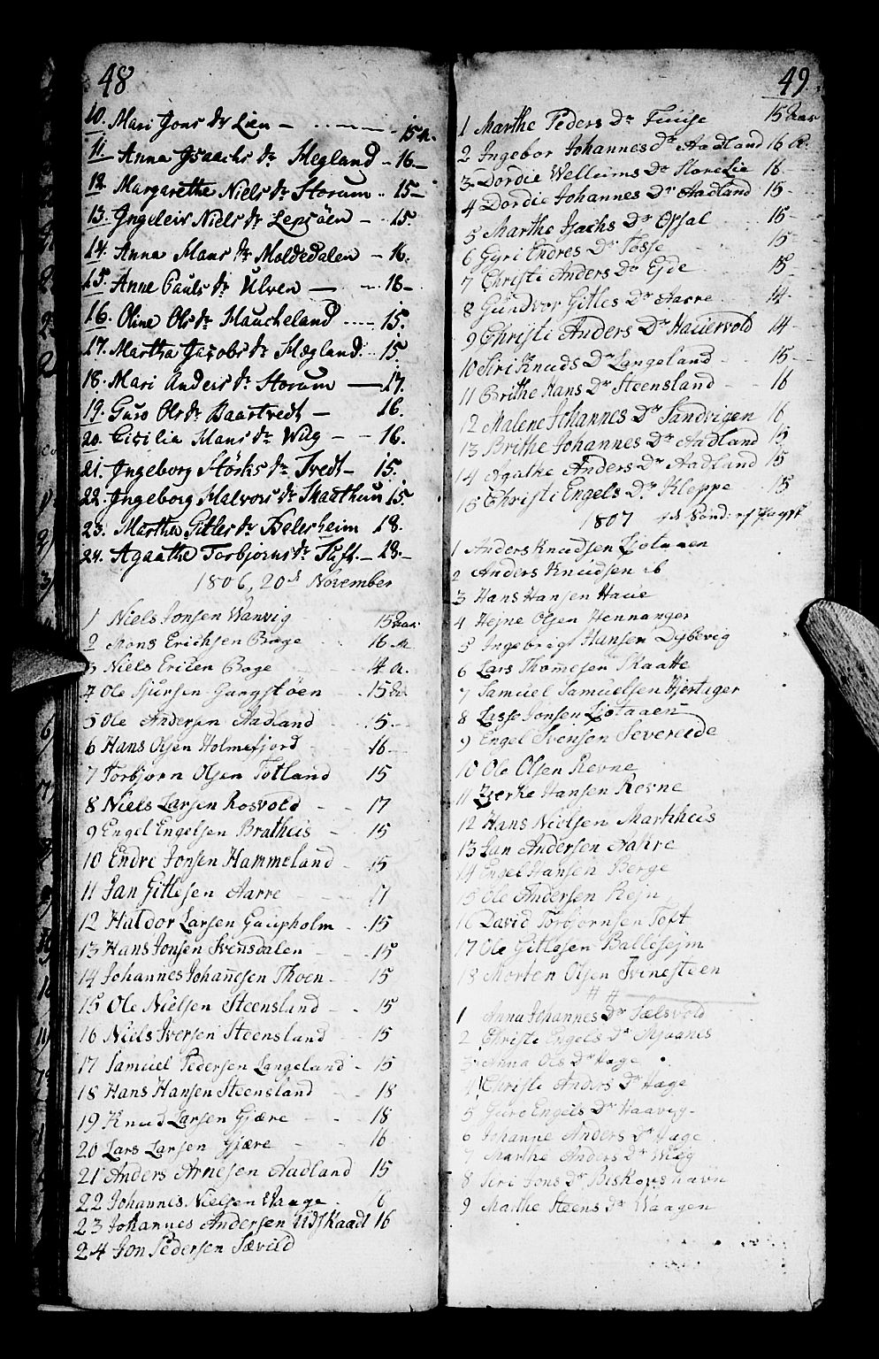 Os sokneprestembete, AV/SAB-A-99929: Parish register (official) no. A 13, 1783-1810, p. 48-49