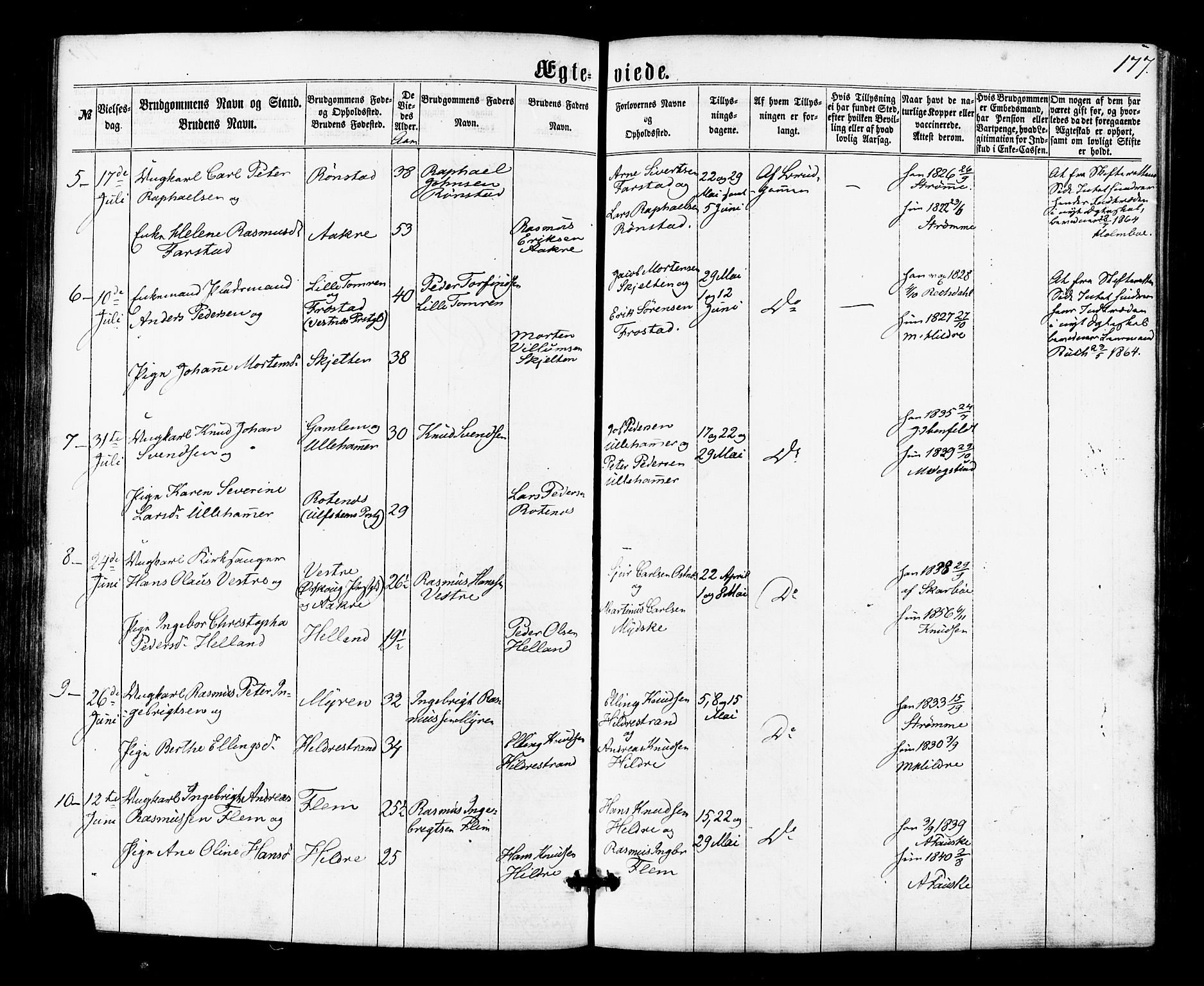 Ministerialprotokoller, klokkerbøker og fødselsregistre - Møre og Romsdal, AV/SAT-A-1454/536/L0498: Parish register (official) no. 536A07, 1862-1875, p. 177