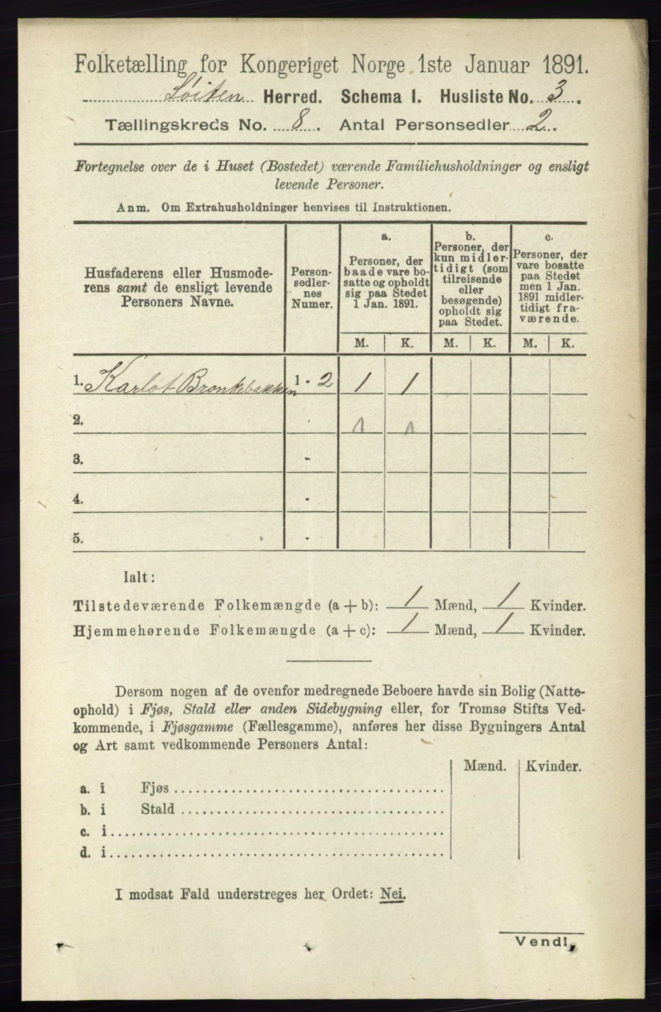 RA, 1891 census for 0415 Løten, 1891, p. 5189