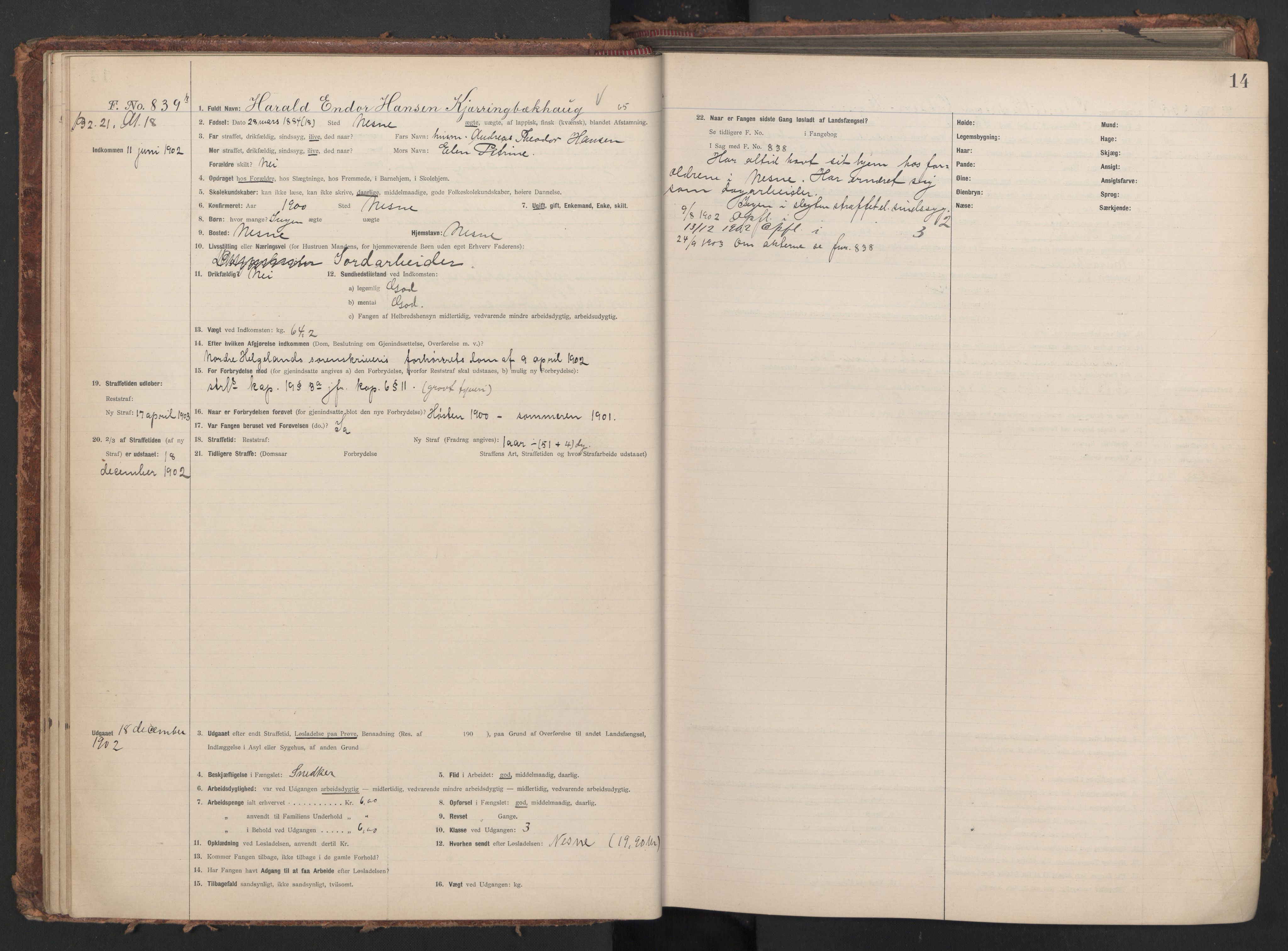 Botsfengslet, AV/RA-S-1539/D/Db/Dbb/L0037: 826k - 177l, 1902-1903, p. 14