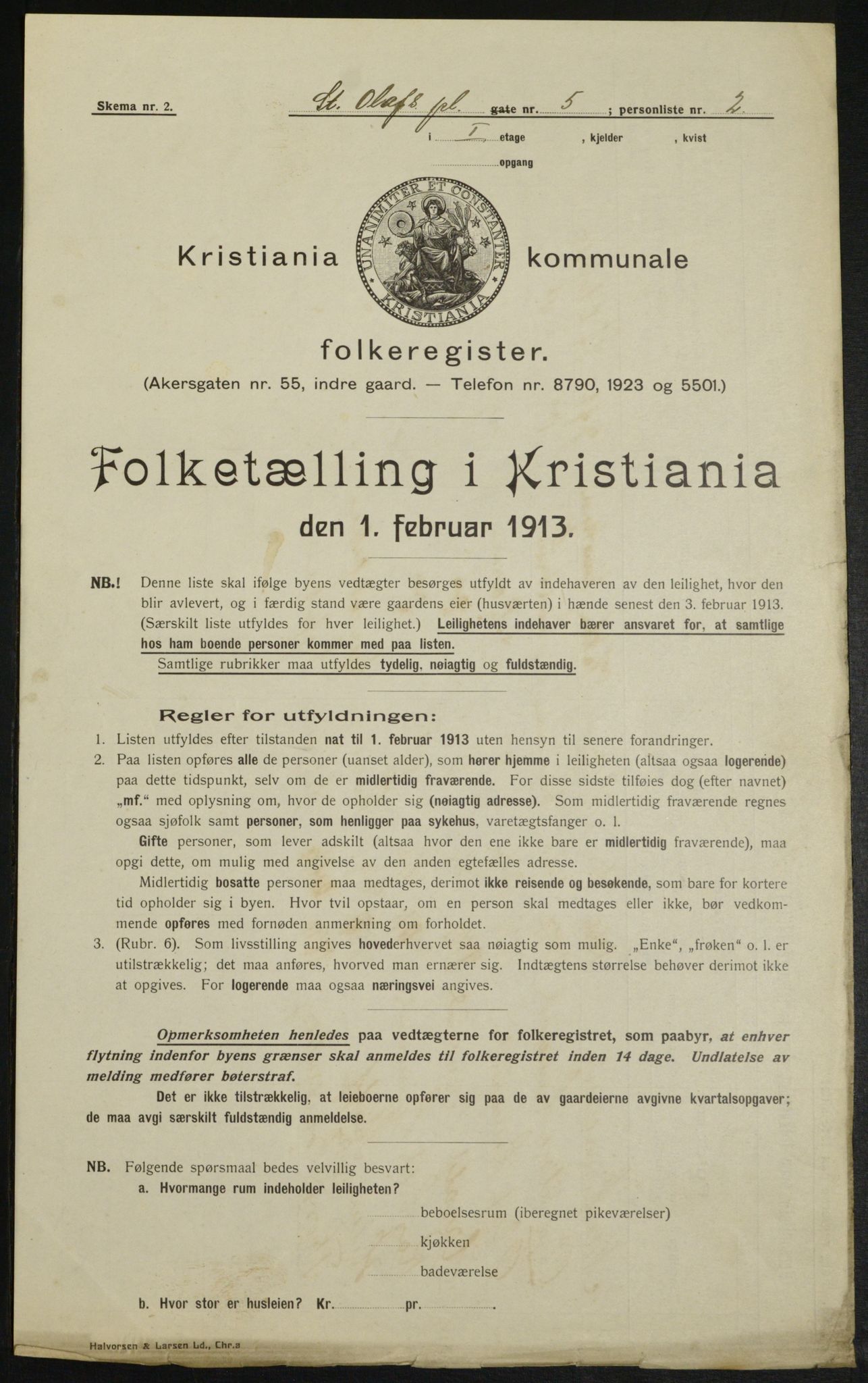 OBA, Municipal Census 1913 for Kristiania, 1913, p. 88467