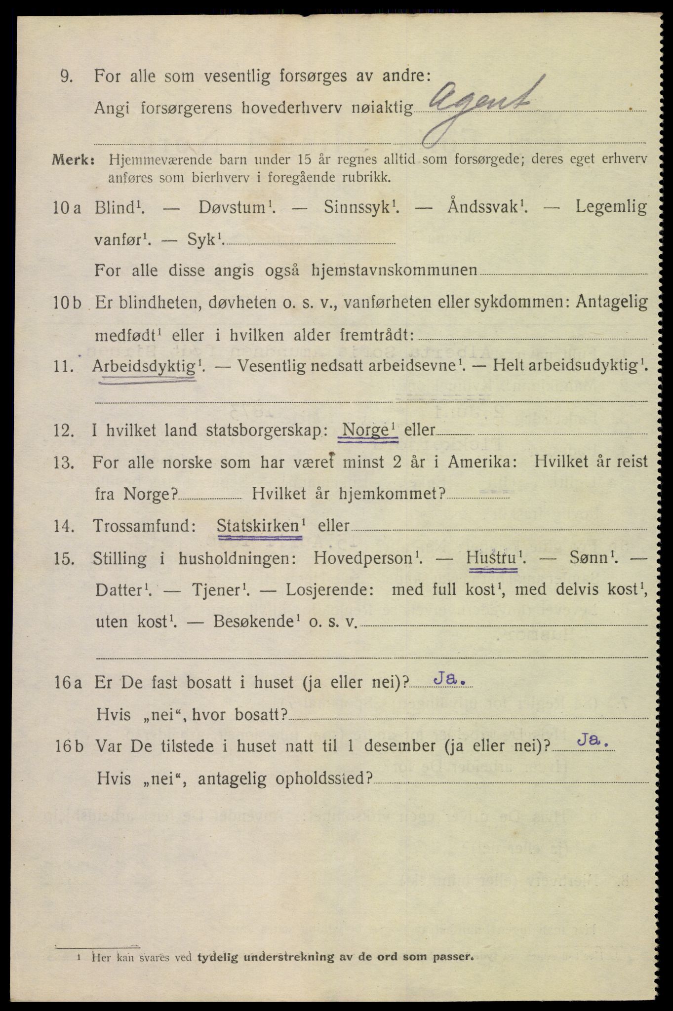 SAK, 1920 census for Flekkefjord, 1920, p. 5139