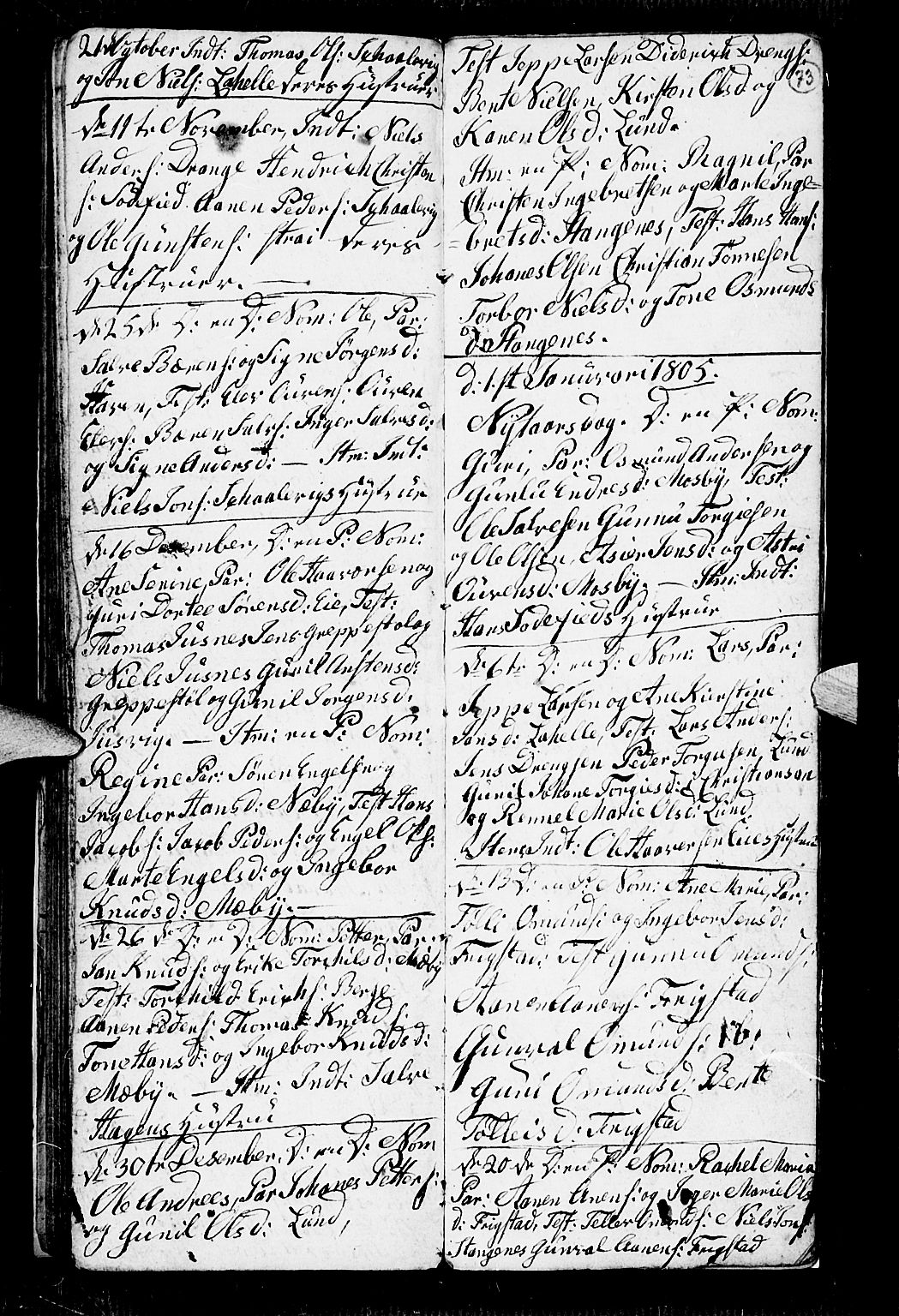 Oddernes sokneprestkontor, AV/SAK-1111-0033/F/Fb/Fba/L0002: Parish register (copy) no. B 2, 1791-1806, p. 73