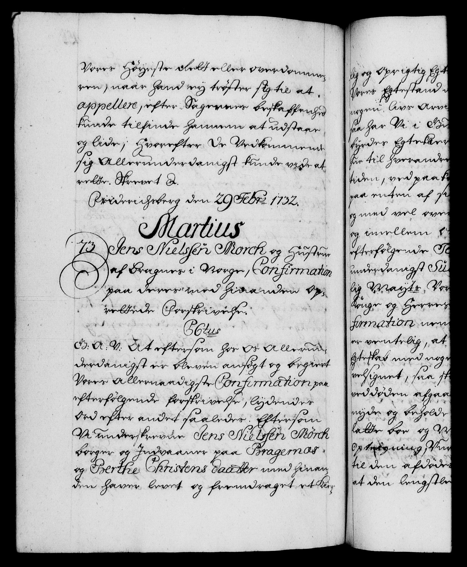 Danske Kanselli 1572-1799, RA/EA-3023/F/Fc/Fca/Fcaa/L0027: Norske registre, 1730-1732, p. 455b