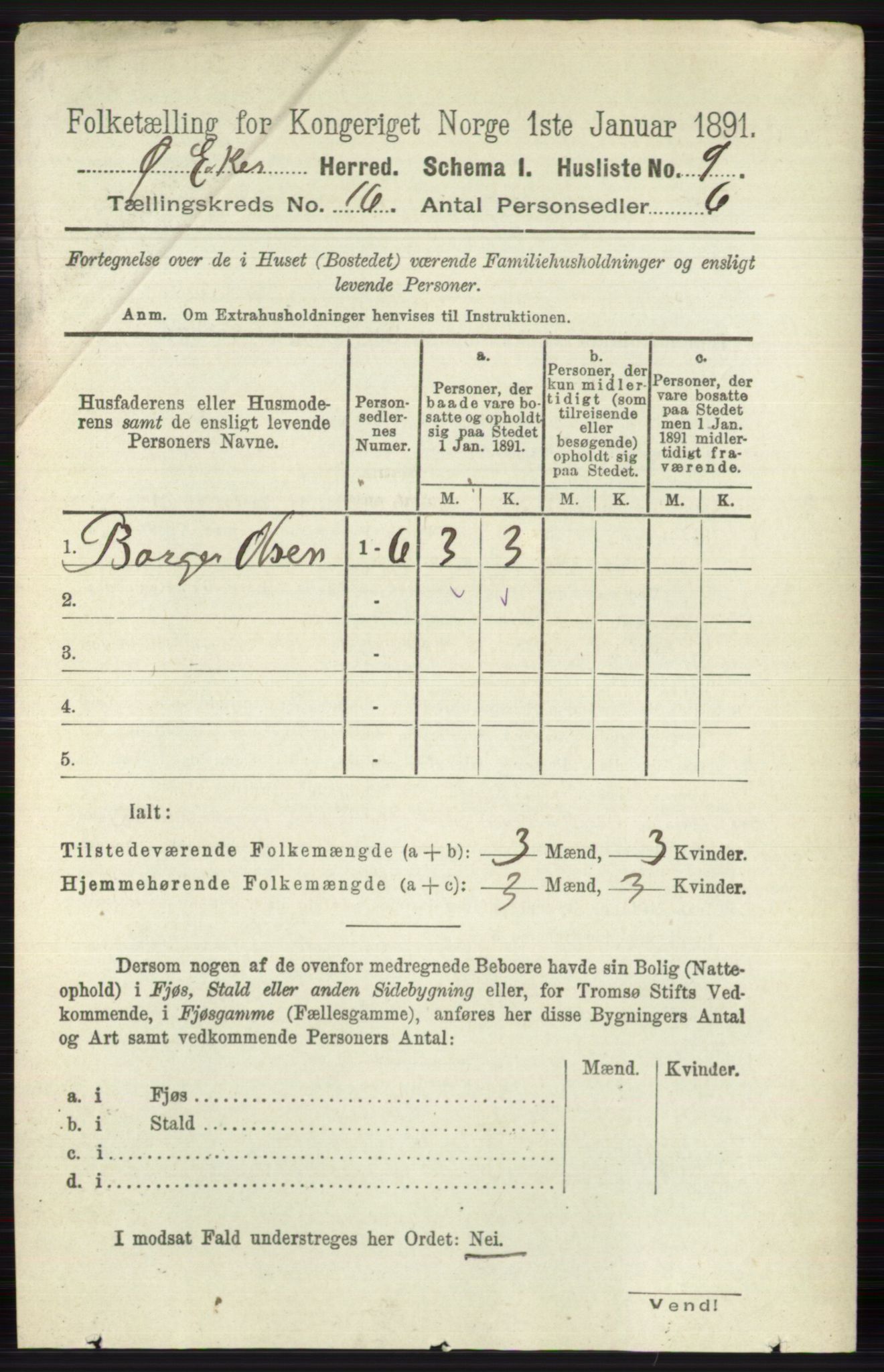 RA, 1891 census for 0624 Øvre Eiker, 1891, p. 7636