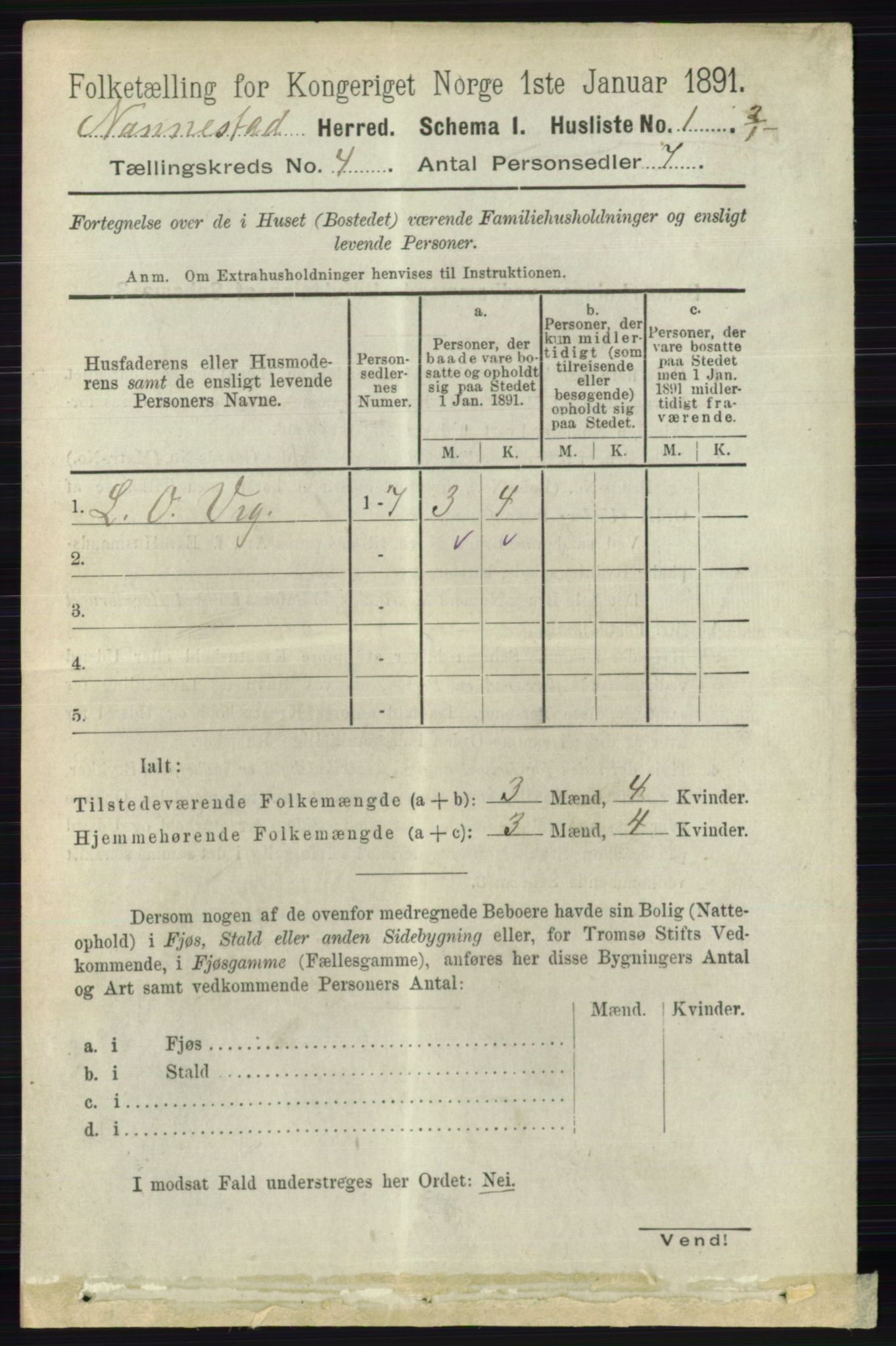 RA, 1891 census for 0238 Nannestad, 1891, p. 1978