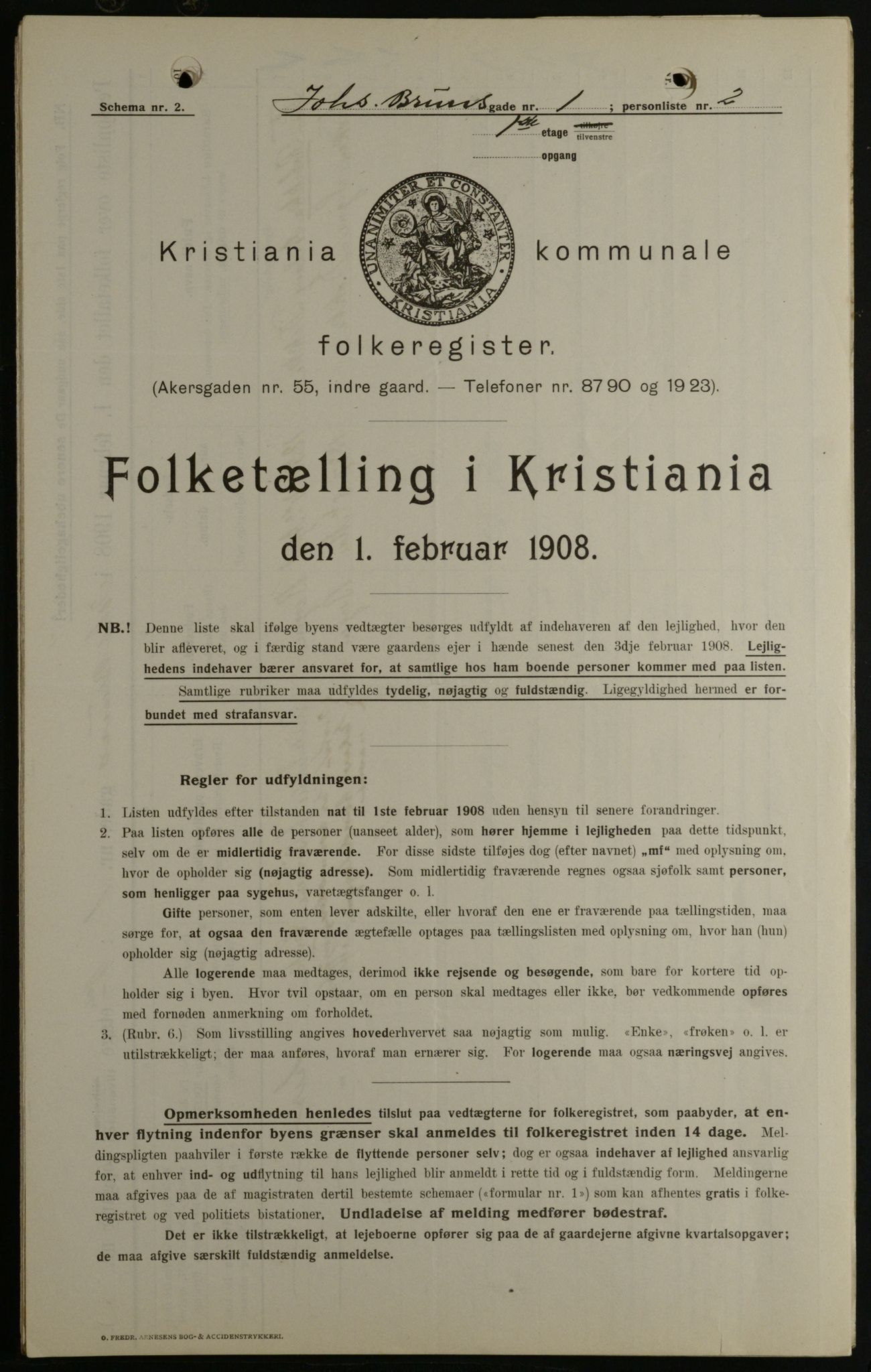 OBA, Municipal Census 1908 for Kristiania, 1908, p. 42020