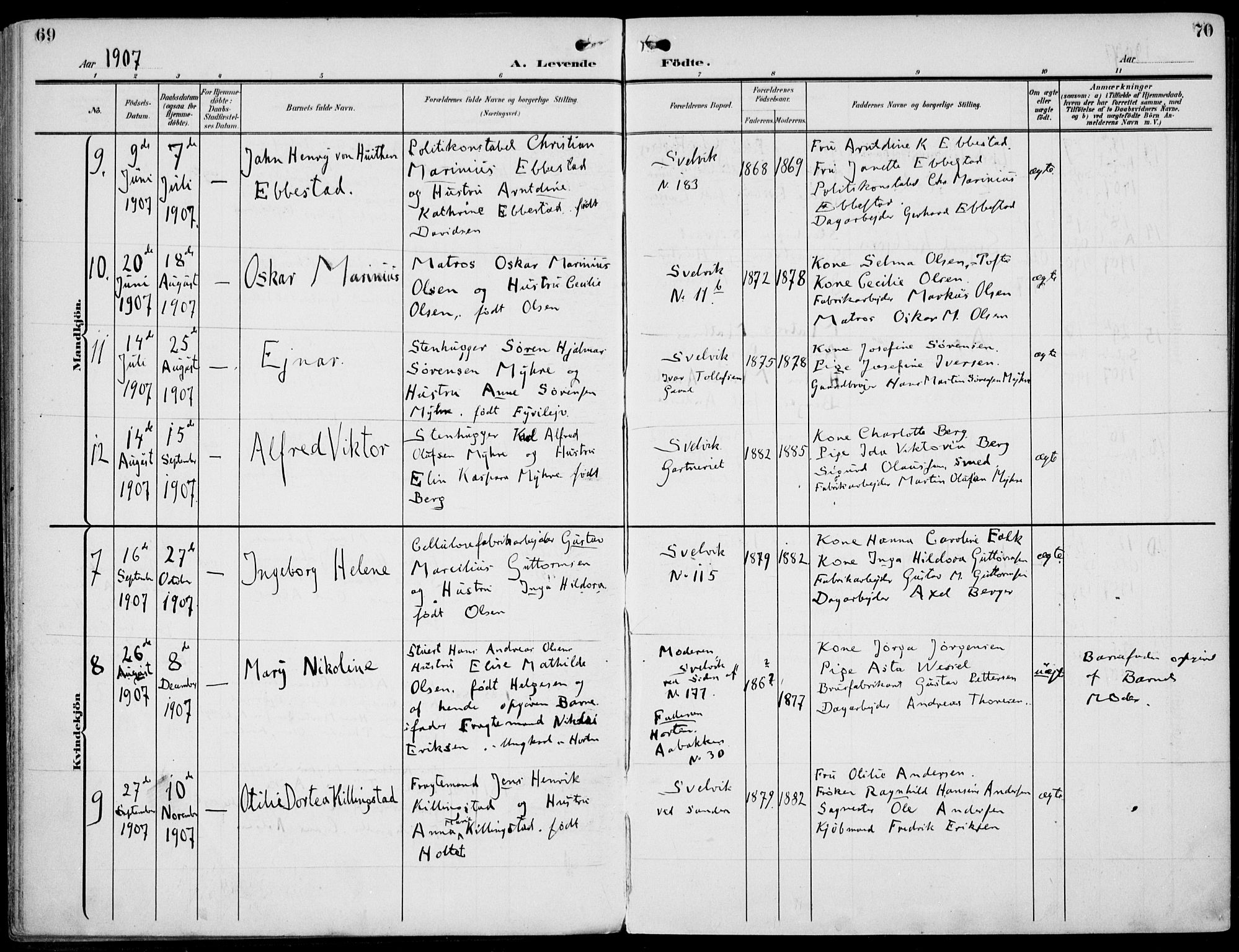 Strømm kirkebøker, AV/SAKO-A-322/F/Fb/L0002: Parish register (official) no. II 2, 1900-1919, p. 69-70