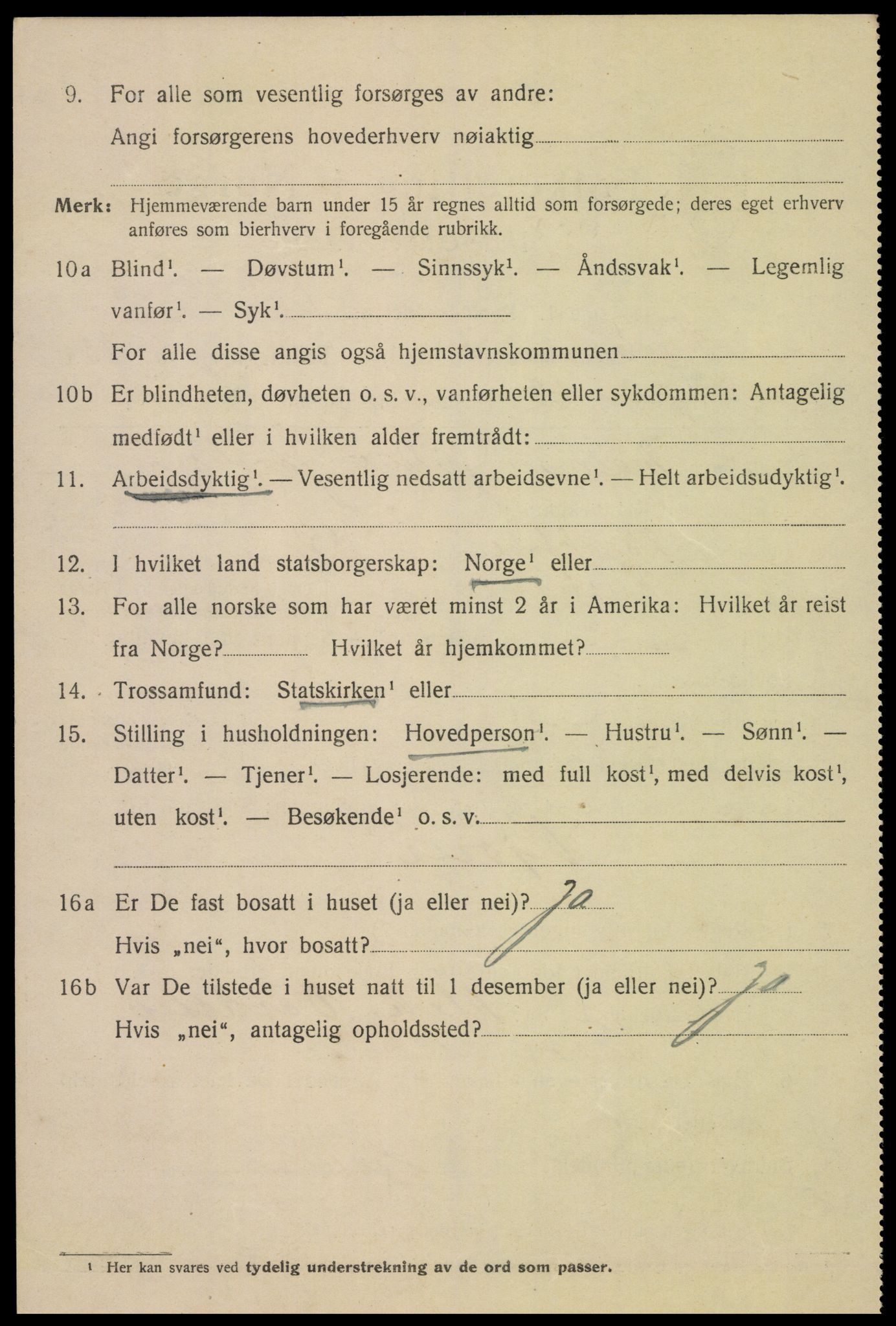 SAK, 1920 census for Kristiansand, 1920, p. 41650