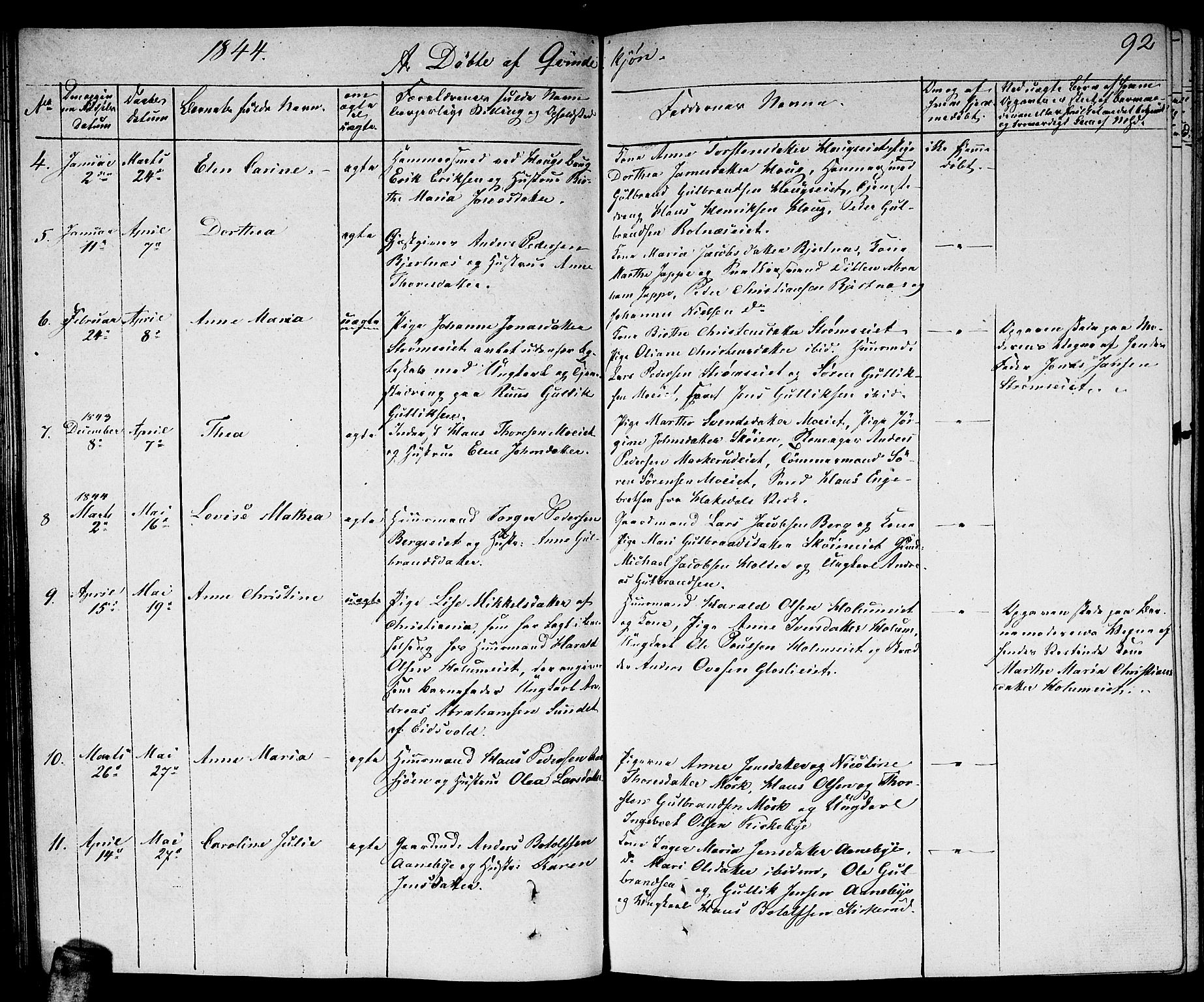 Nittedal prestekontor Kirkebøker, AV/SAO-A-10365a/F/Fa/L0004: Parish register (official) no. I 4, 1836-1849, p. 92