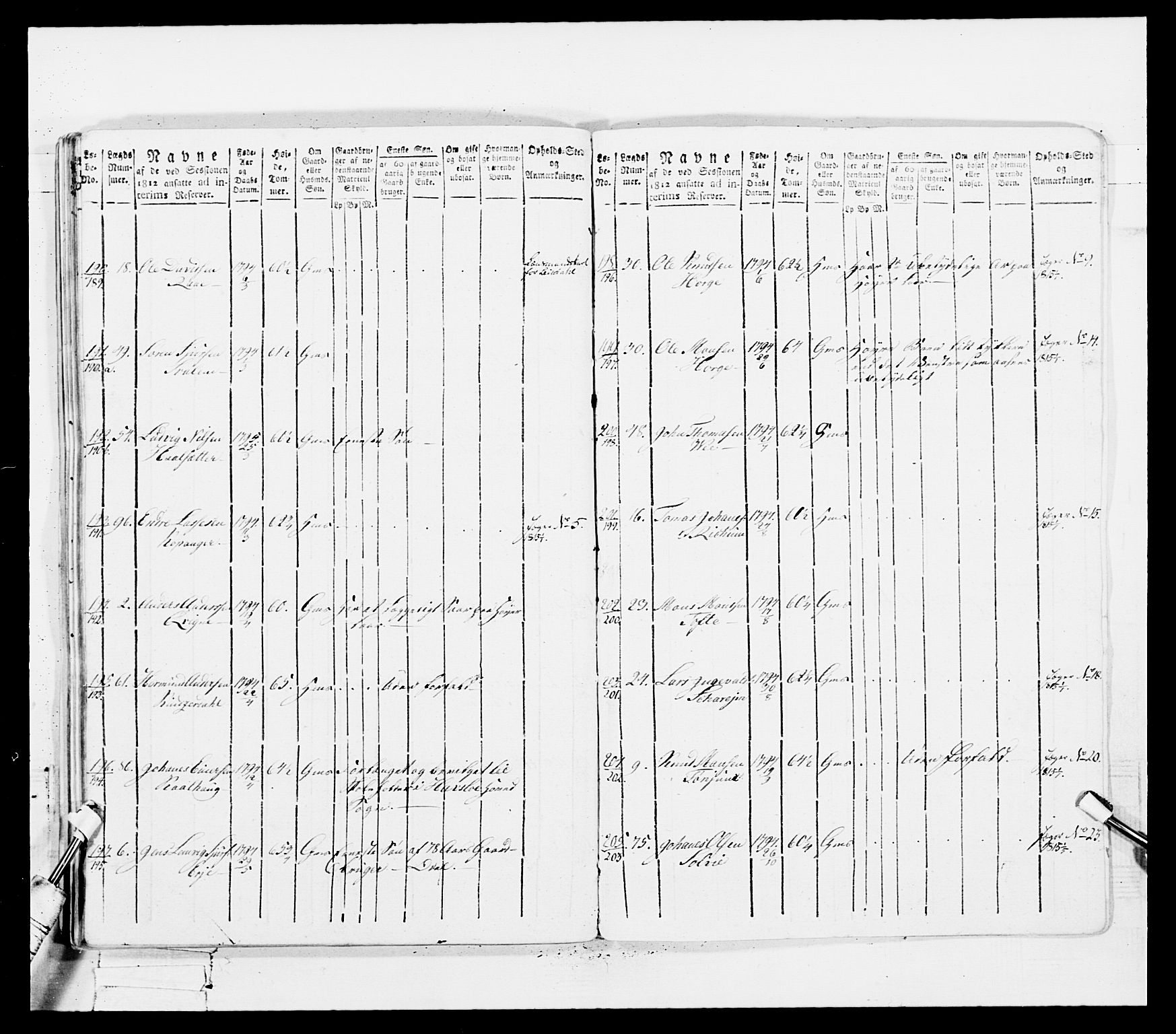 Generalitets- og kommissariatskollegiet, Det kongelige norske kommissariatskollegium, AV/RA-EA-5420/E/Eh/L0100: Bergenhusiske skarpskytterbataljon, 1812, p. 175