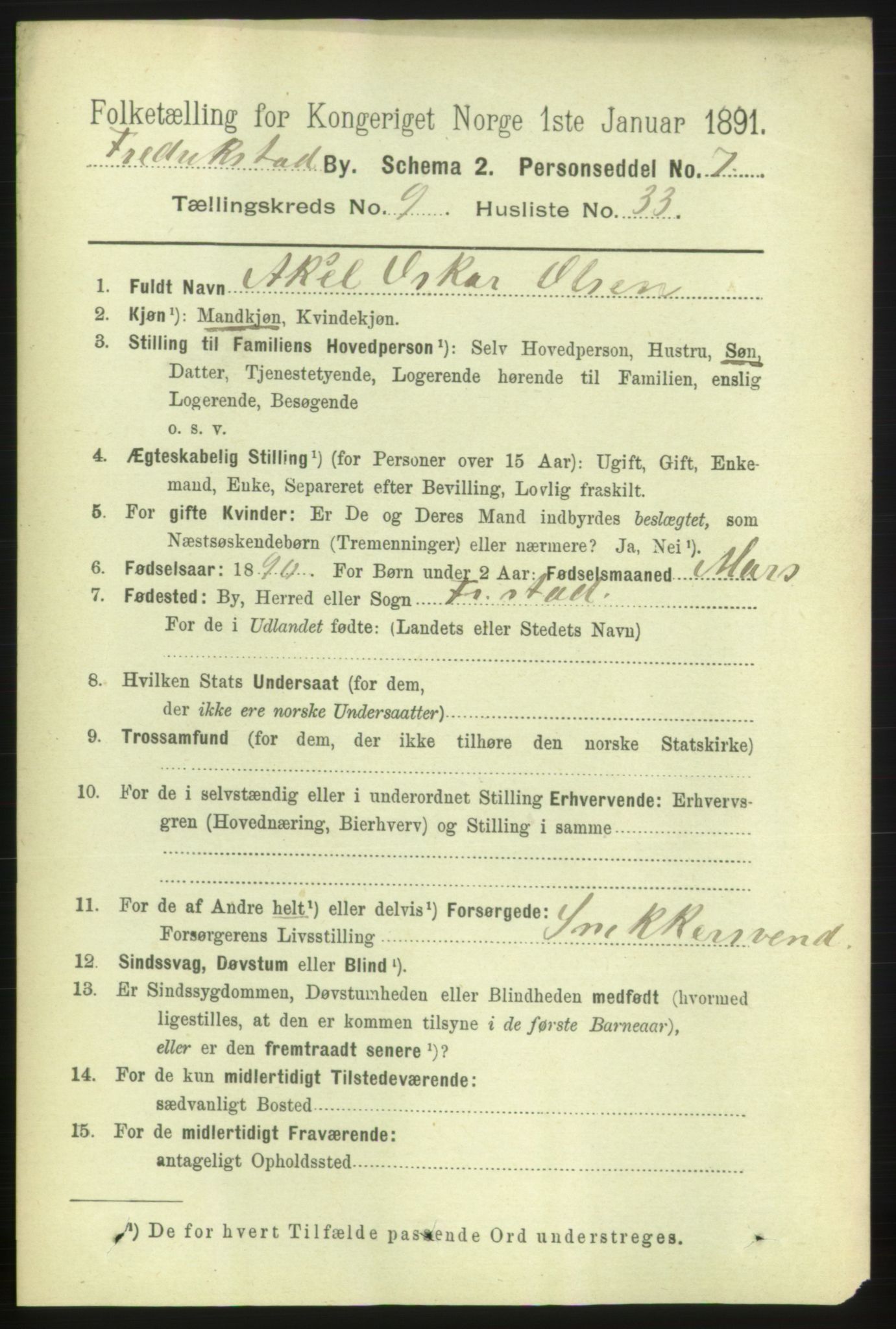 RA, 1891 census for 0103 Fredrikstad, 1891, p. 10763