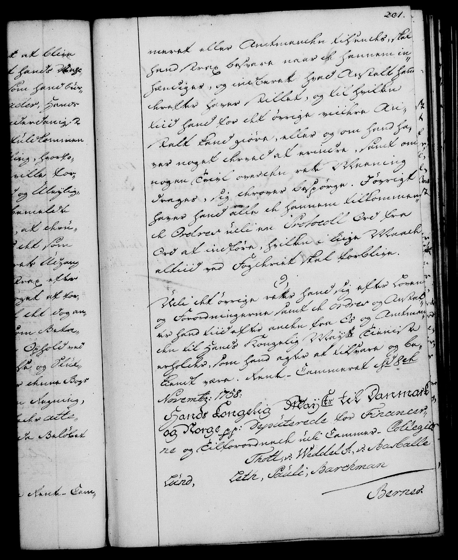 Rentekammeret, Kammerkanselliet, RA/EA-3111/G/Gg/Ggi/L0003: Norsk instruksjonsprotokoll med register (merket RK 53.36), 1751-1775, p. 201