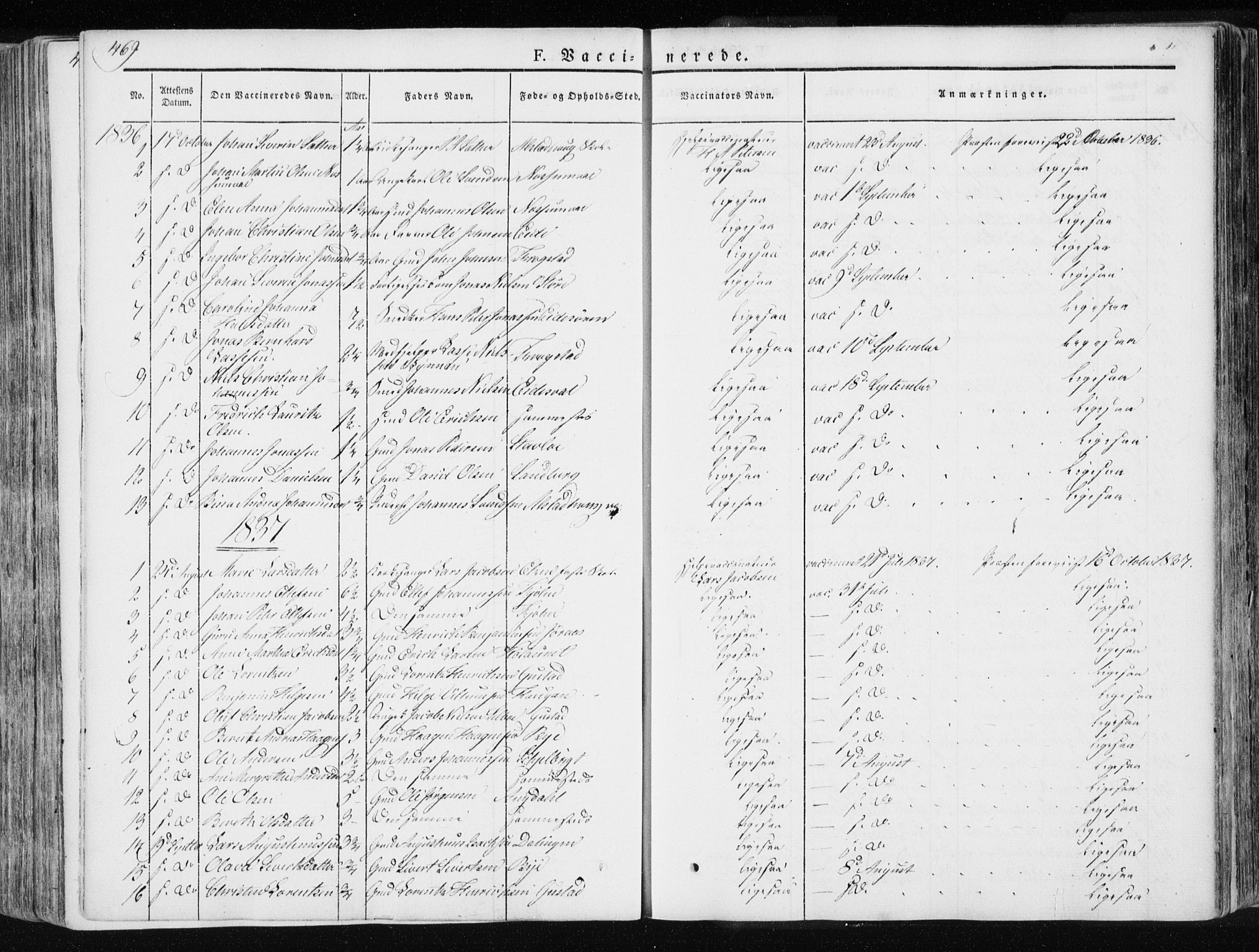 Ministerialprotokoller, klokkerbøker og fødselsregistre - Nord-Trøndelag, AV/SAT-A-1458/717/L0154: Parish register (official) no. 717A06 /1, 1836-1849, p. 469