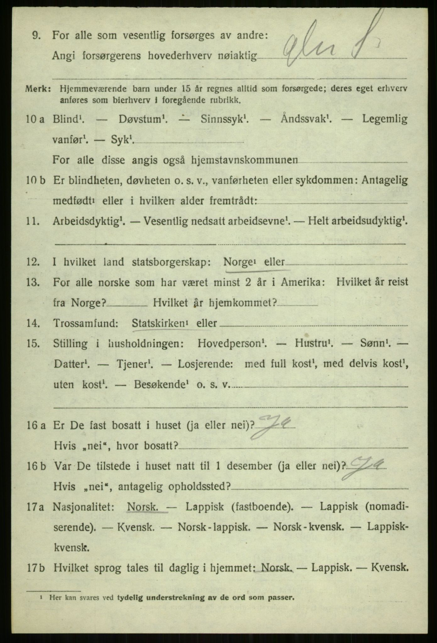 SATØ, 1920 census for Tromsøysund, 1920, p. 4973