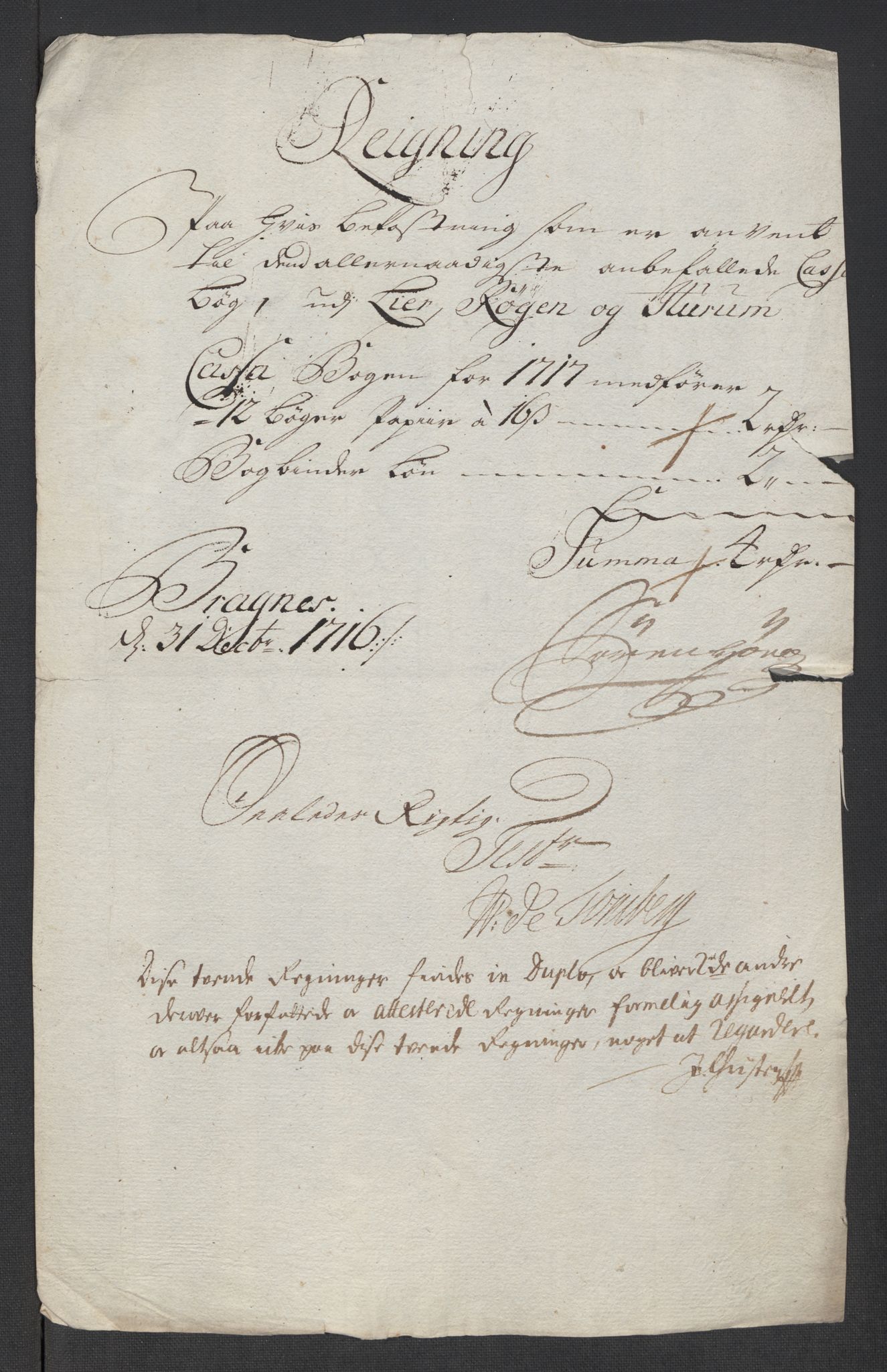 Rentekammeret inntil 1814, Reviderte regnskaper, Fogderegnskap, AV/RA-EA-4092/R31/L1710: Fogderegnskap Hurum, Røyken, Eiker, Lier og Buskerud, 1715-1716, p. 464