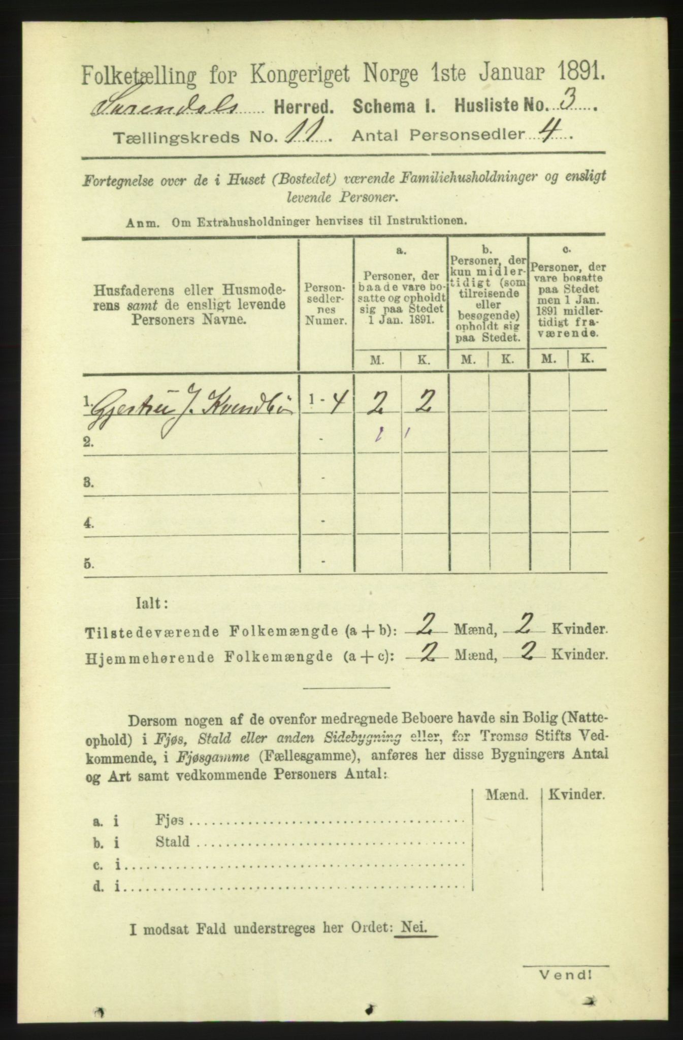 RA, 1891 census for 1566 Surnadal, 1891, p. 2648