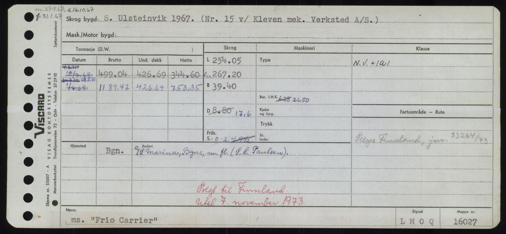 Sjøfartsdirektoratet med forløpere, Skipsmålingen, RA/S-1627/H/Hd/L0011: Fartøy, Fla-Får, p. 469