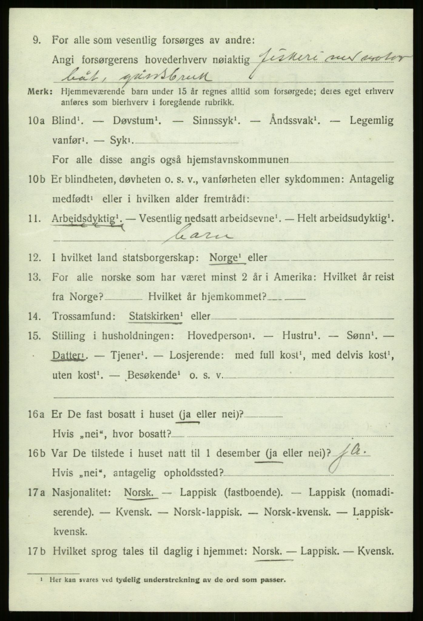 SATØ, 1920 census for Bjarkøy, 1920, p. 2274