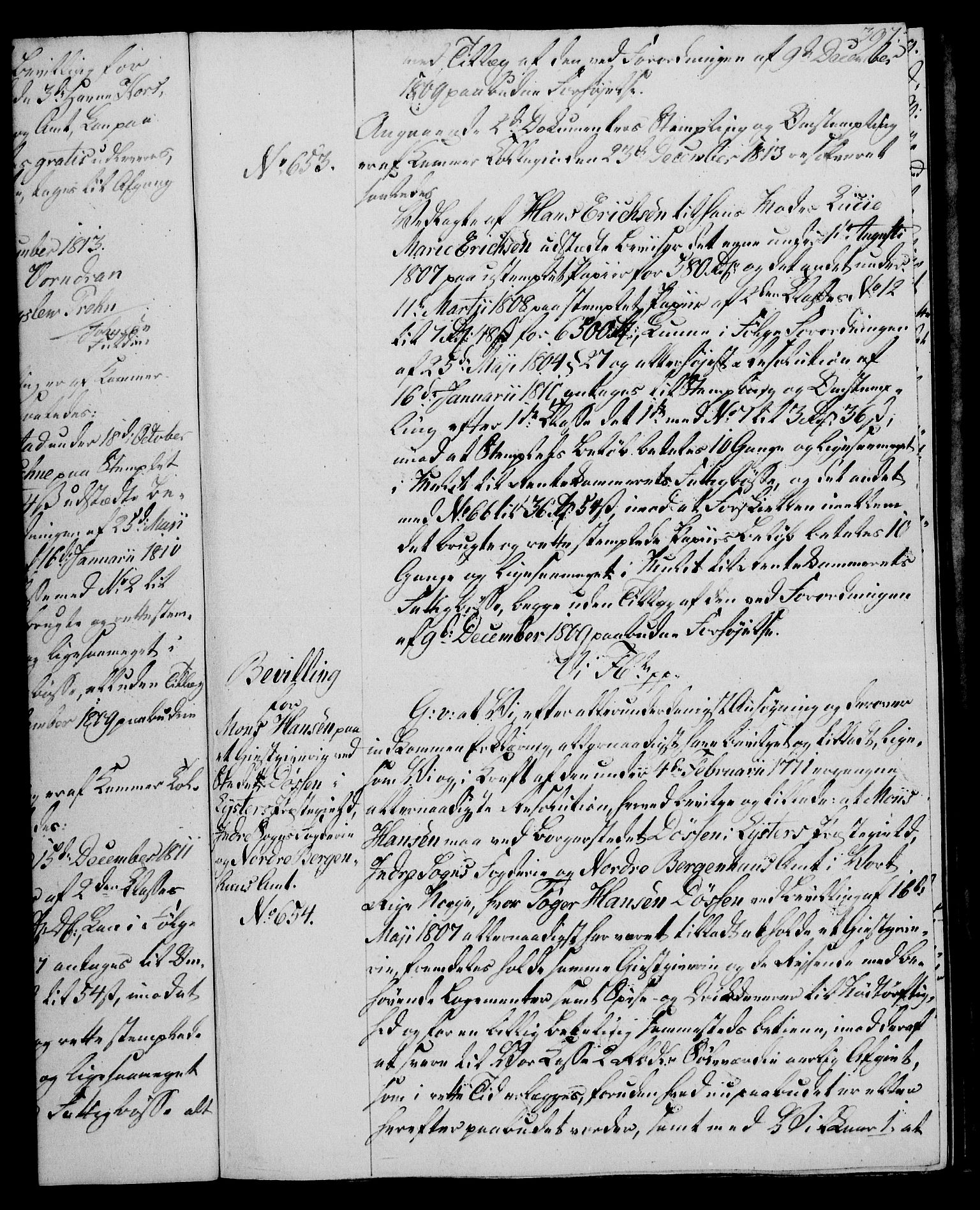 Rentekammeret, Kammerkanselliet, AV/RA-EA-3111/G/Gg/Gga/L0020: Norsk ekspedisjonsprotokoll med register (merket RK 53.20), 1811-1814, p. 397