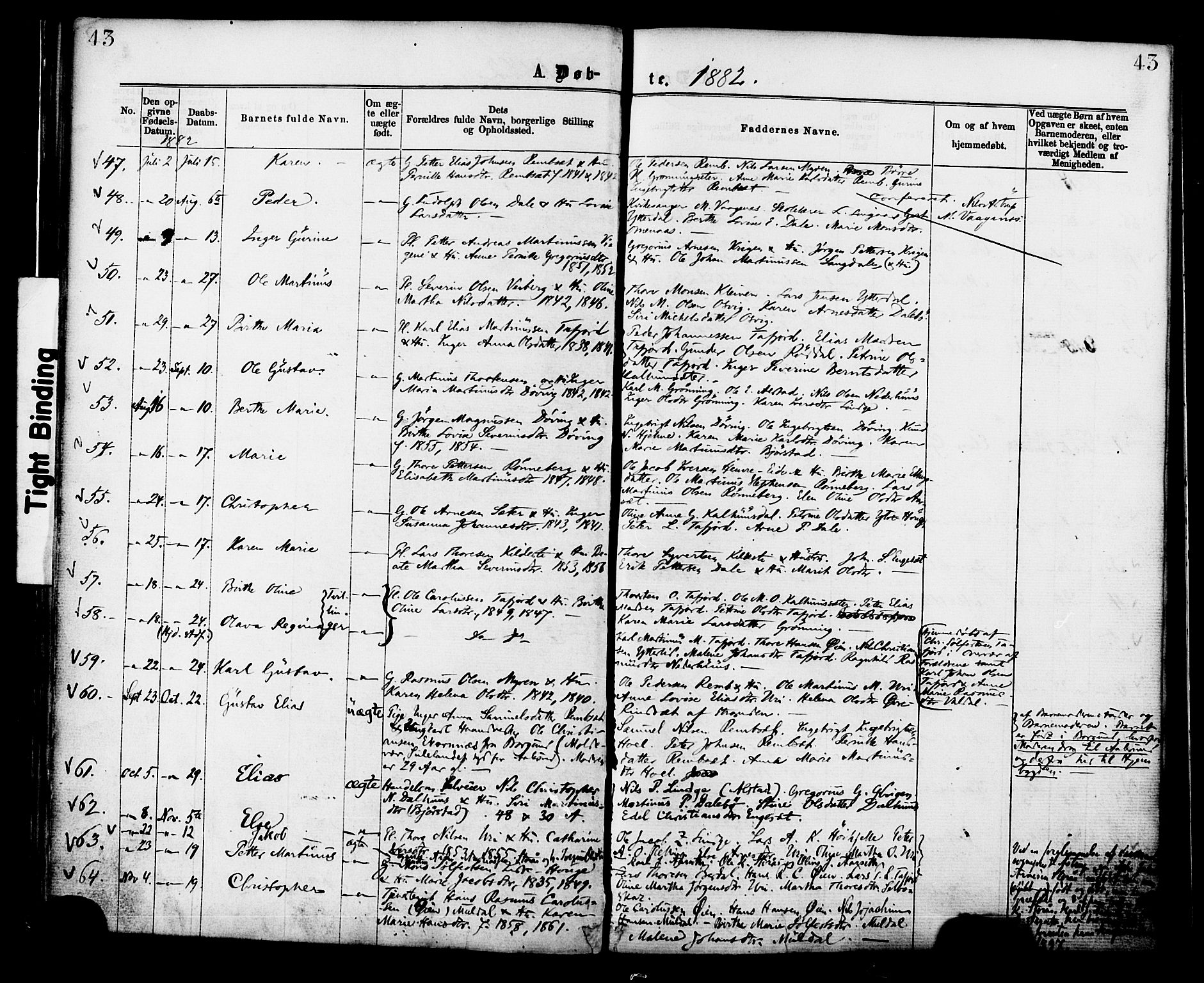 Ministerialprotokoller, klokkerbøker og fødselsregistre - Møre og Romsdal, AV/SAT-A-1454/519/L0254: Parish register (official) no. 519A13, 1868-1883, p. 43