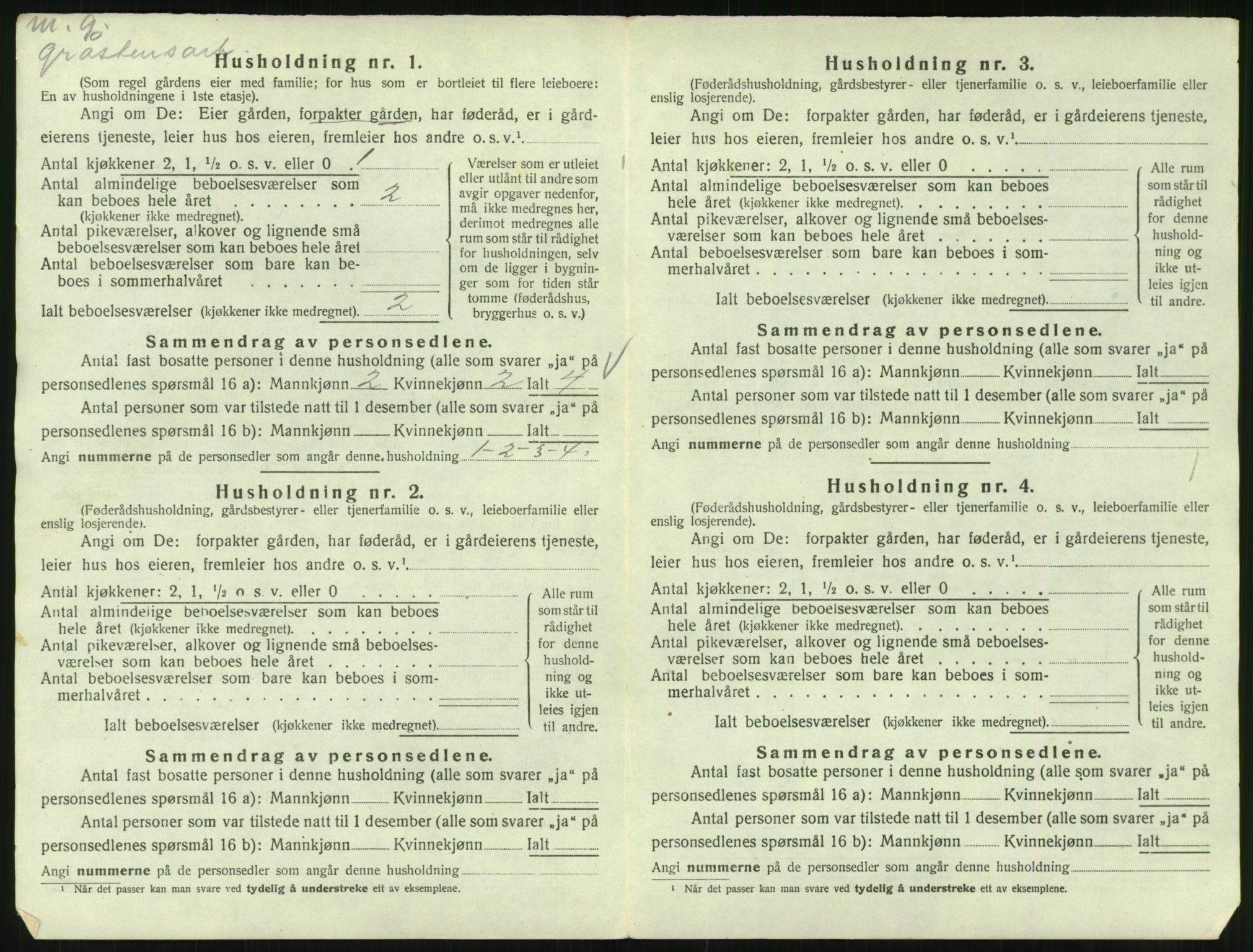 SAT, 1920 census for Vågan, 1920, p. 1446