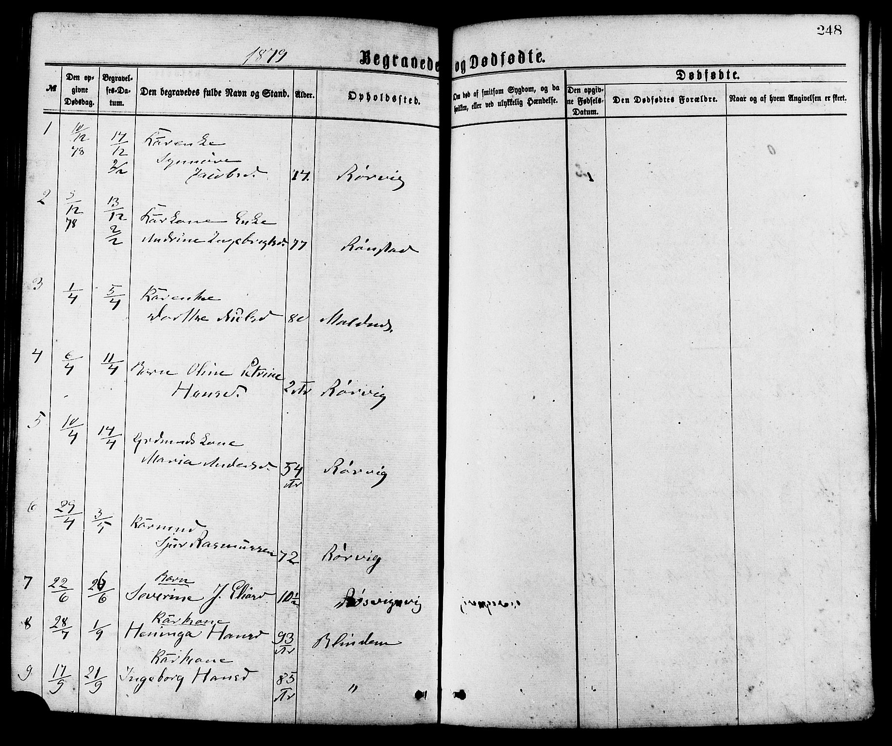 Ministerialprotokoller, klokkerbøker og fødselsregistre - Møre og Romsdal, SAT/A-1454/537/L0519: Parish register (official) no. 537A03, 1876-1889, p. 248