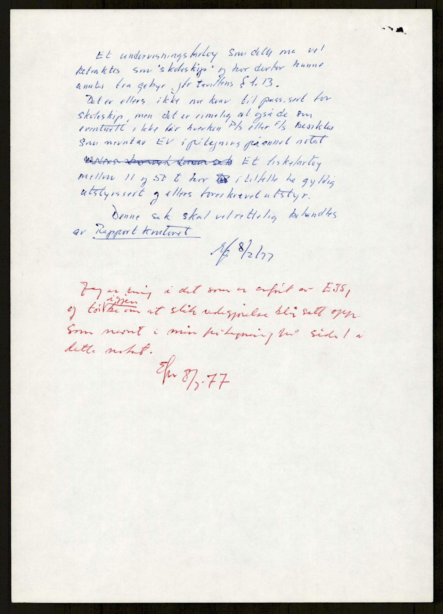 Sjøfartsdirektoratet med forløpere, generelt arkiv, AV/RA-S-1407/D/Du/Duc/L0641/0004: Skipskontrollen - Forskrifter    / Utleiebåter (2 mapper), 1977-1989, p. 130
